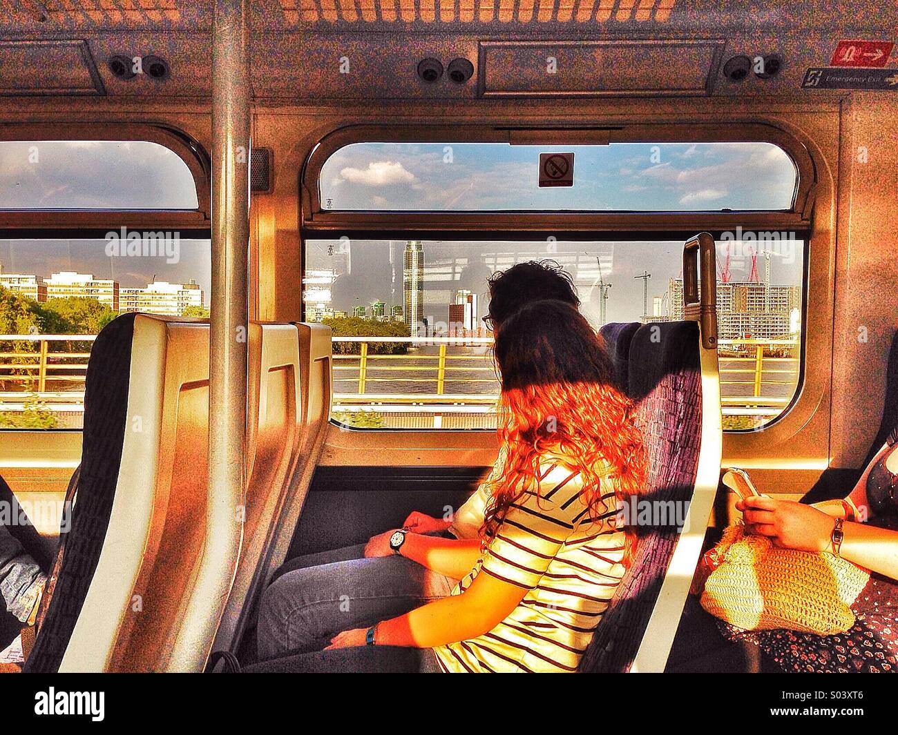 Train journey - Smartphone Captured Stock Image