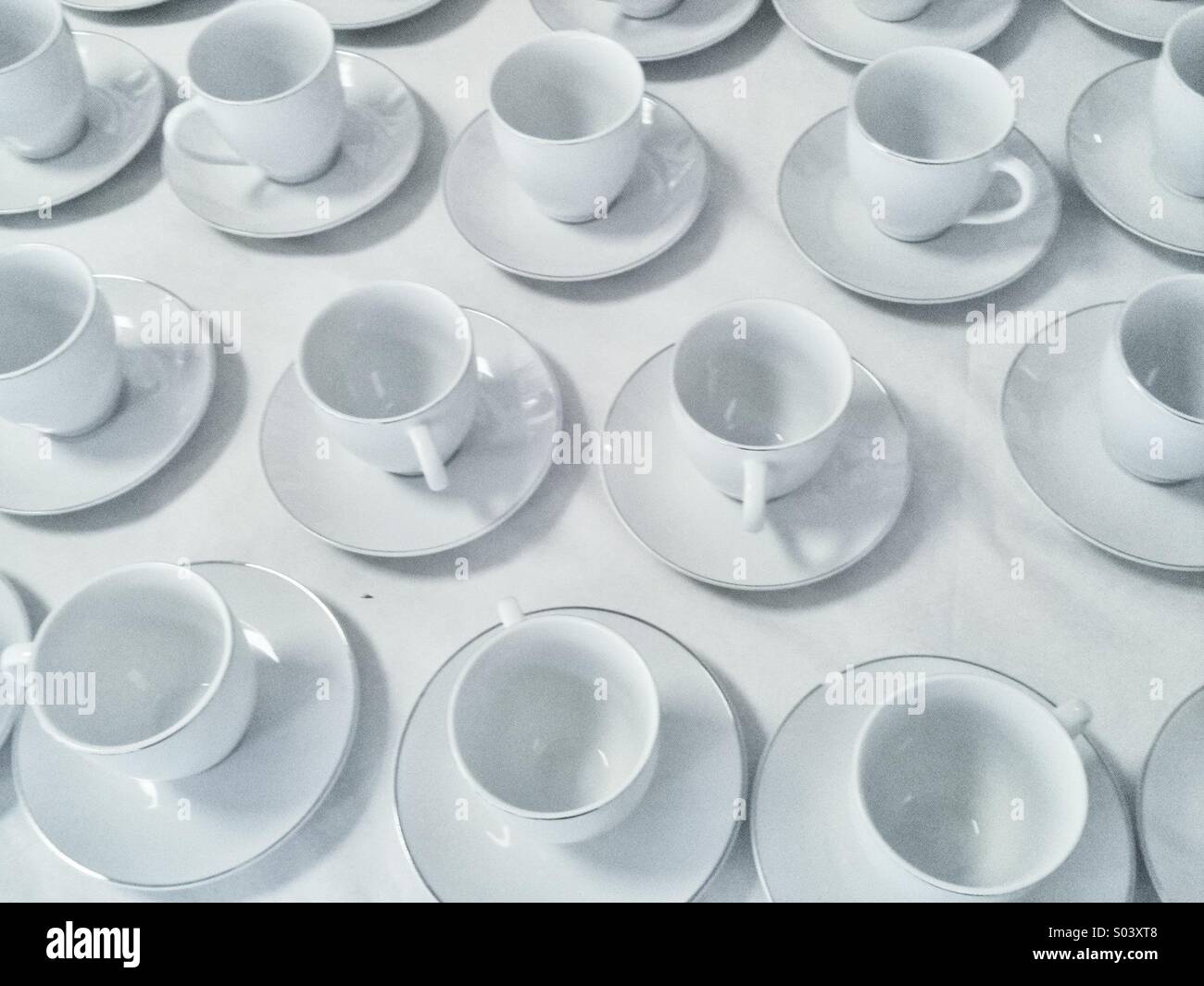 Cups and saucers Stock Photo Alamy