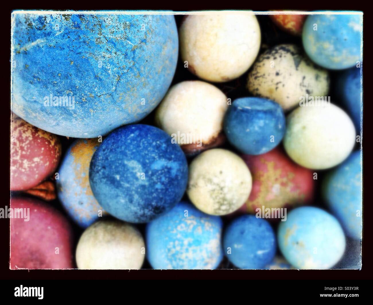 Different size large round balls Stock Photo Alamy