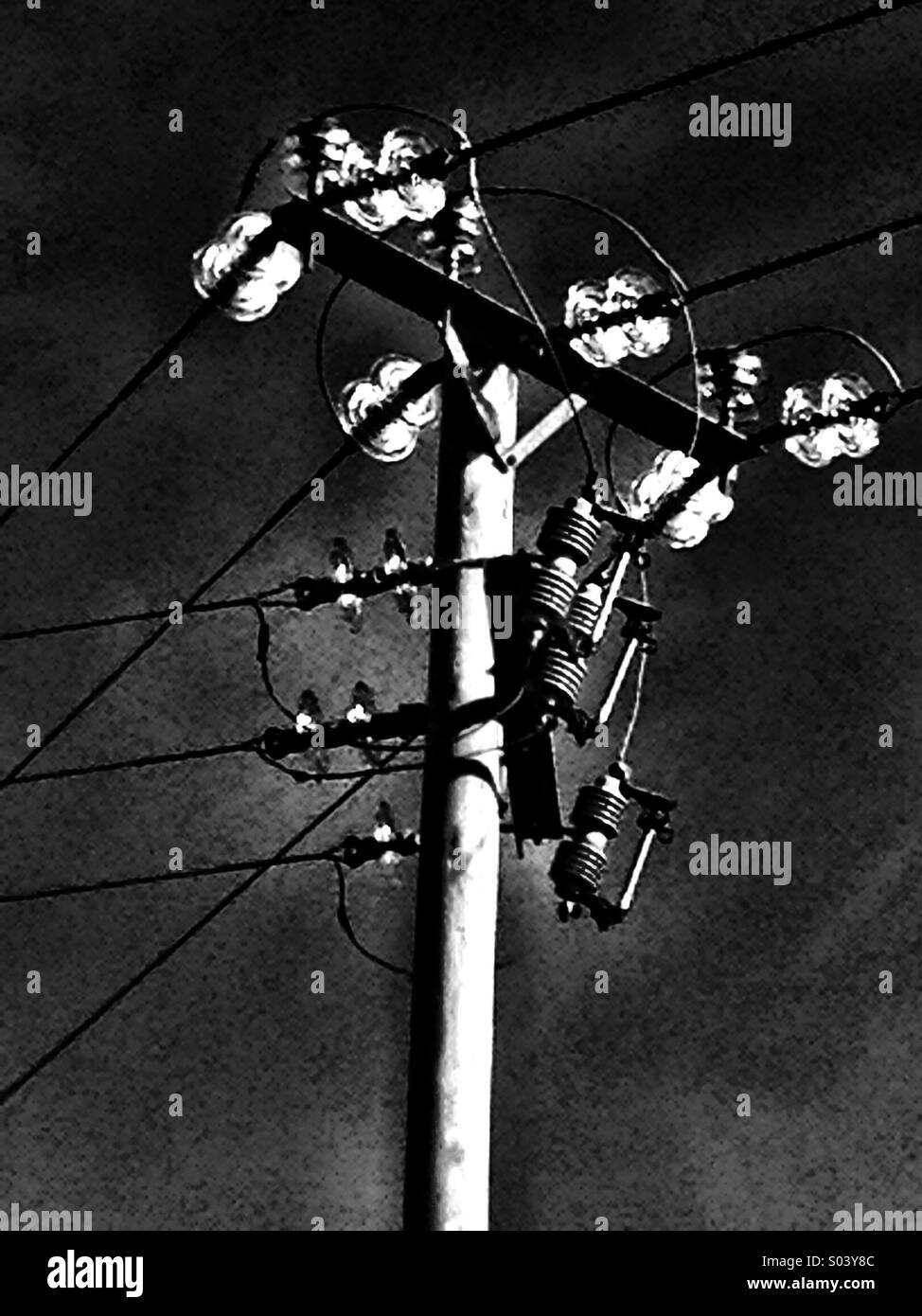 Electricity post Stock Photo