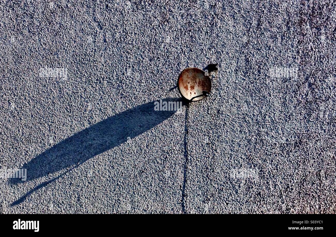 Satellite dish shadow Stock Photo