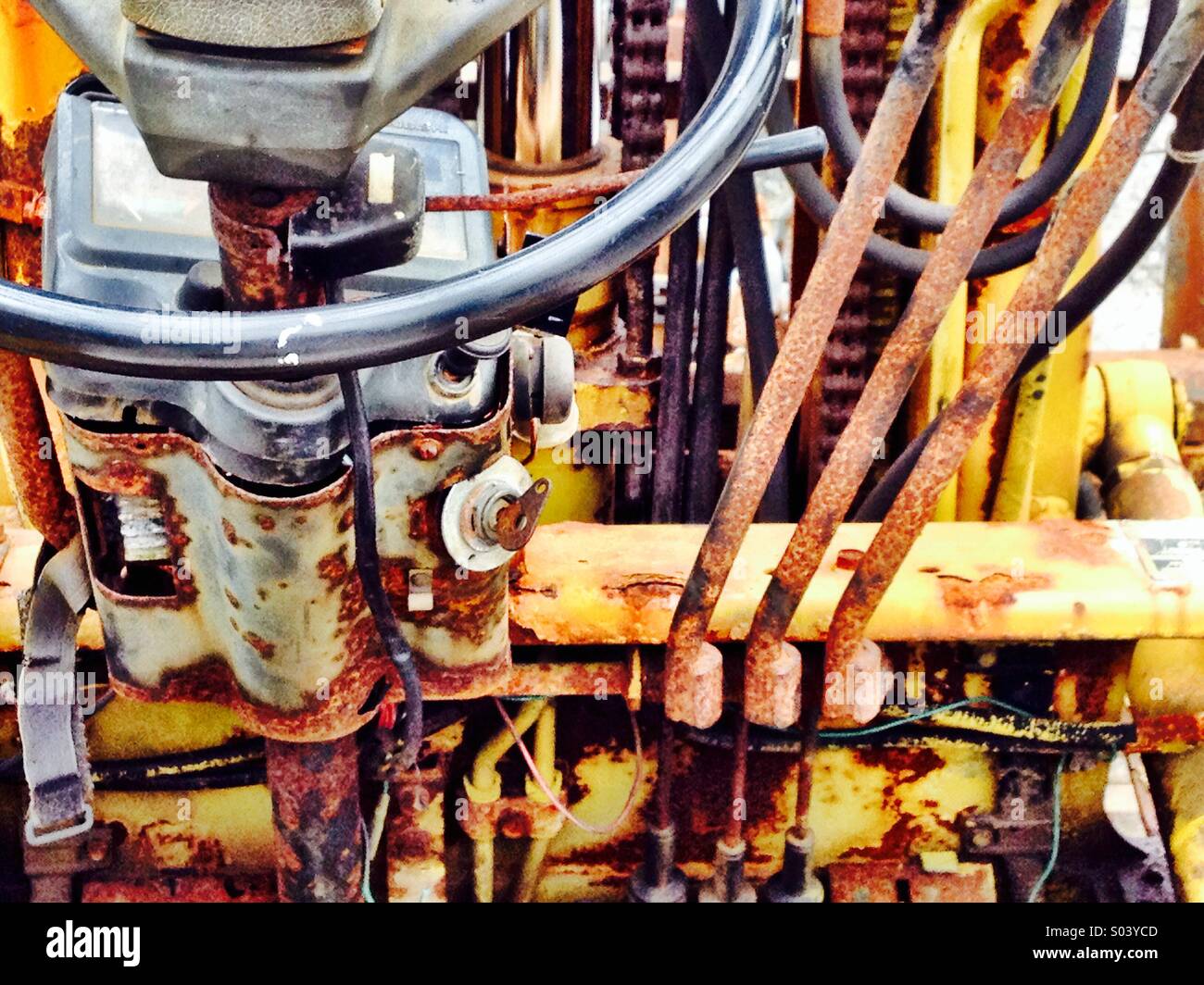Fork lift truck - Smartphone Captured Stock Image