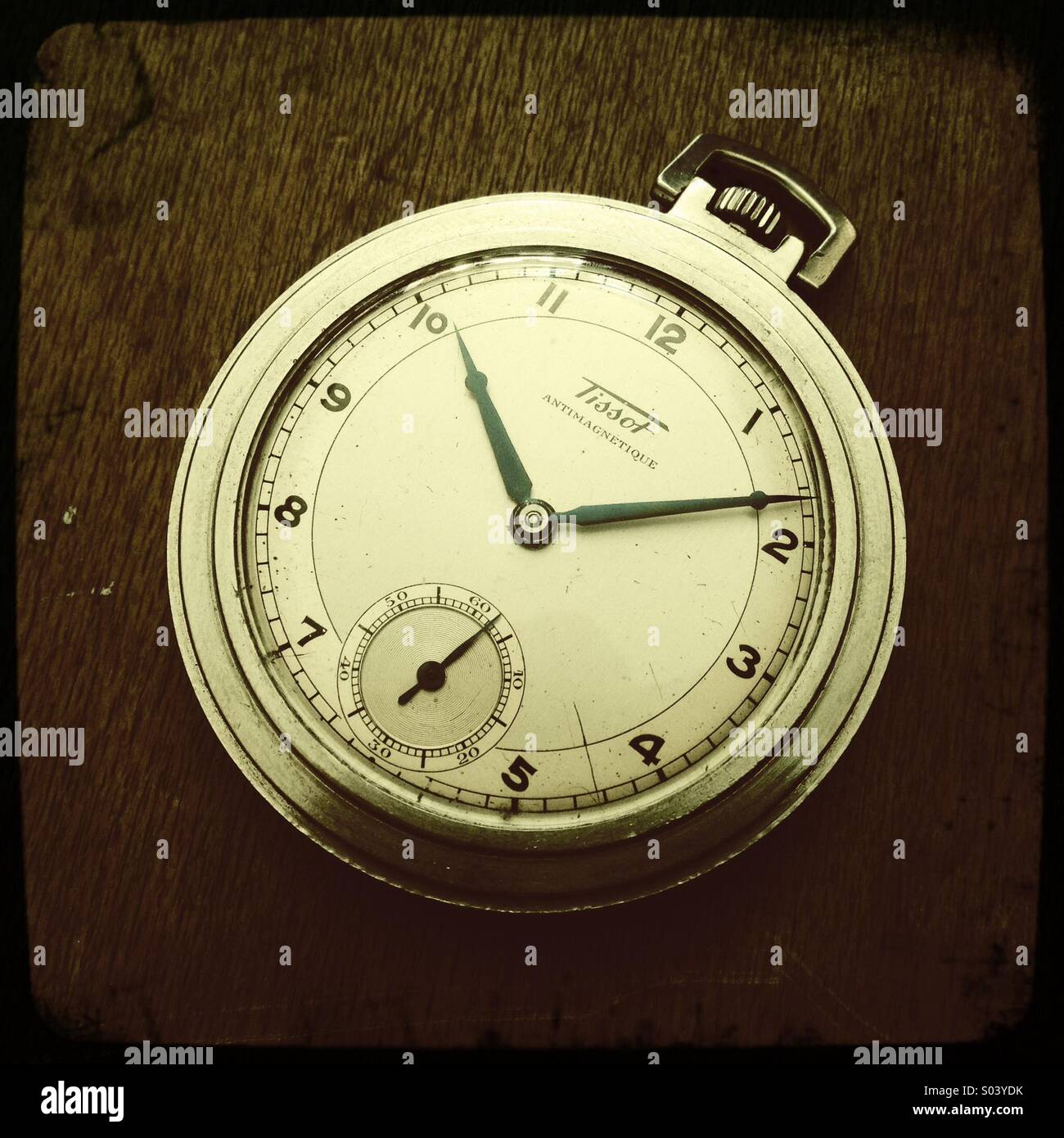 Old vintage pocket watch Tissot Stock 