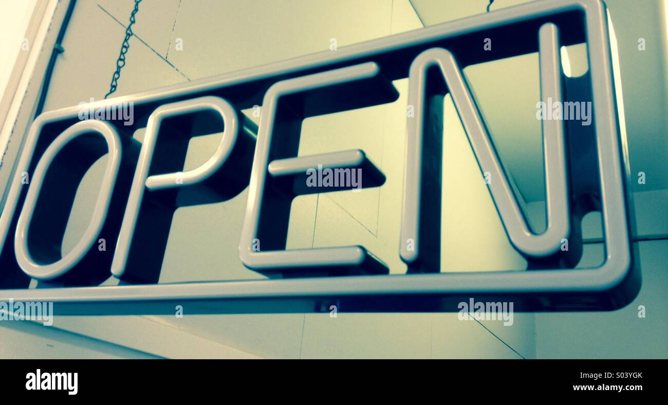 Sign hanging chains hi-res stock photography and images - Alamy