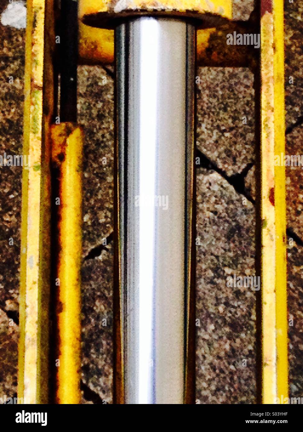 Hydraulic piston - Smartphone Captured Stock Image