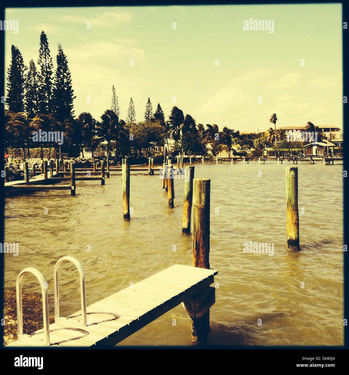 Boating dock in marathon, Florida USA Stock Photo Alamy