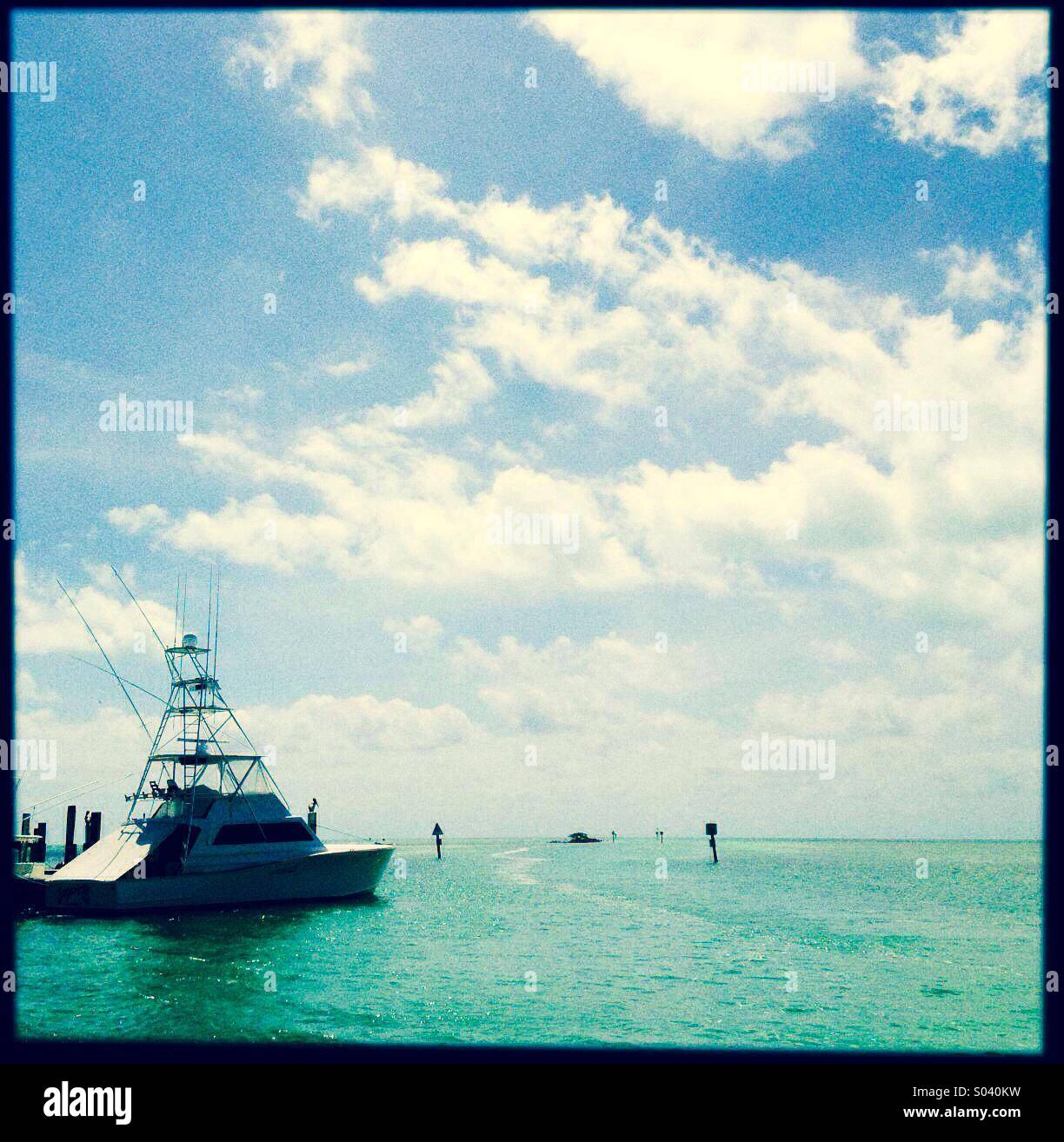 Fishing boat in marathon, Florida USA Stock Photo Alamy