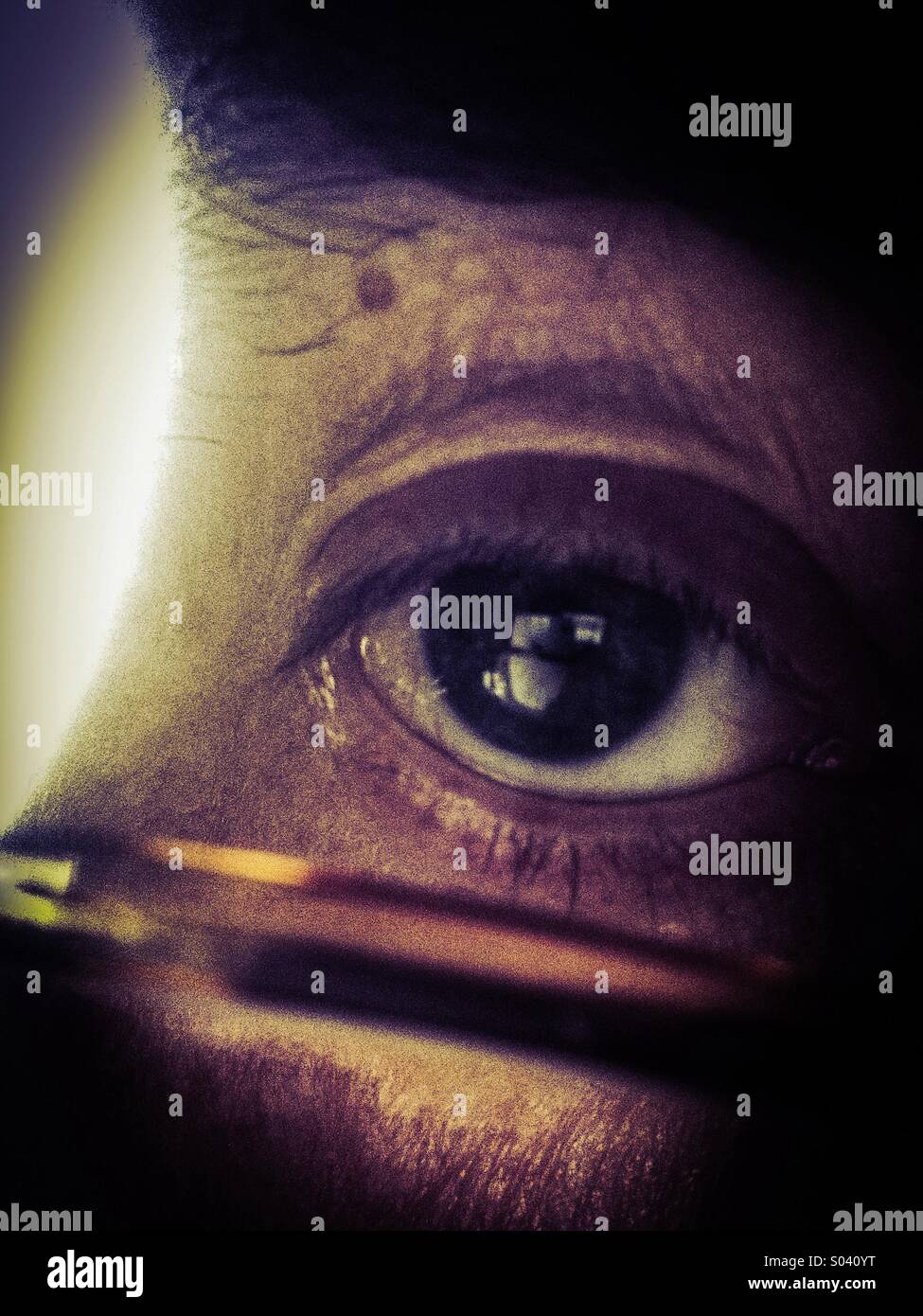 Looking over glasses hi-res stock photography and images - Alamy