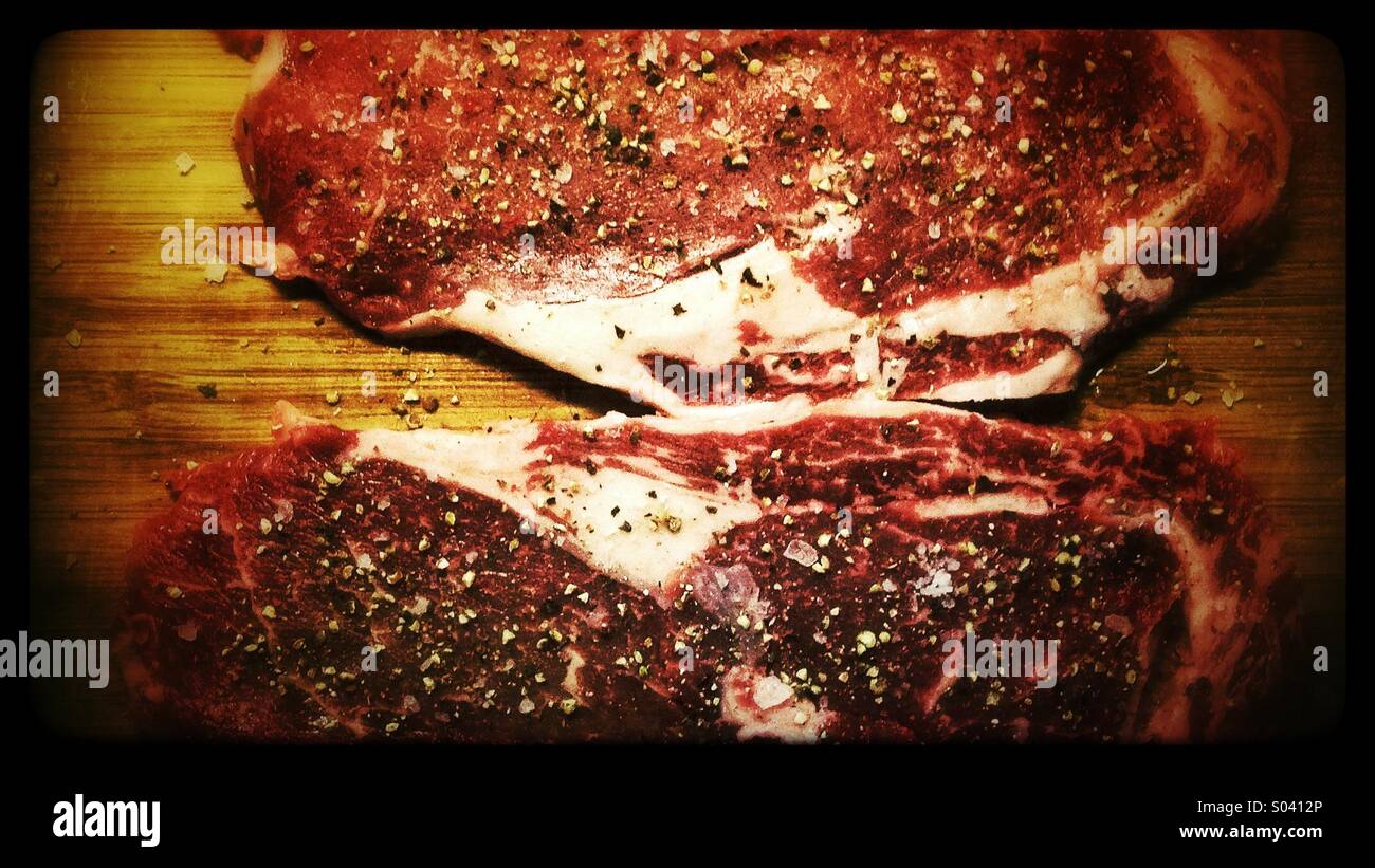 Steak sirloin - Smartphone Captured Stock Image