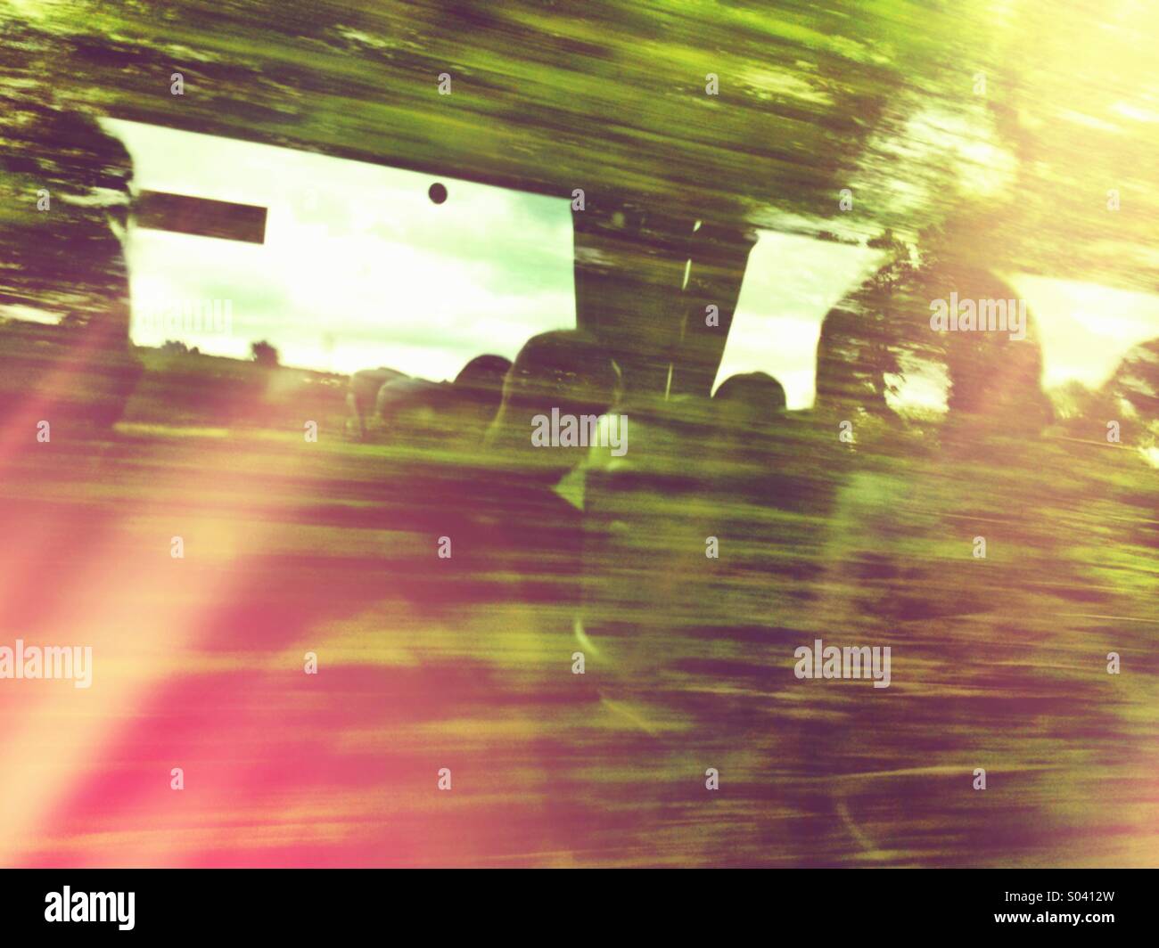 On the coach - Smartphone Captured Stock Image