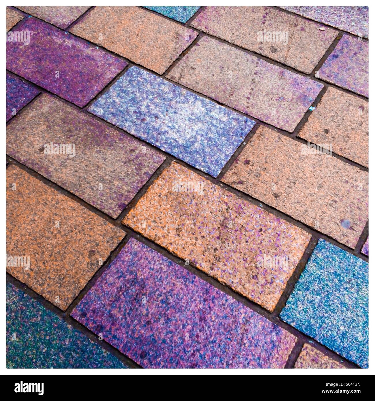 Colourful pavement background Stock Photo