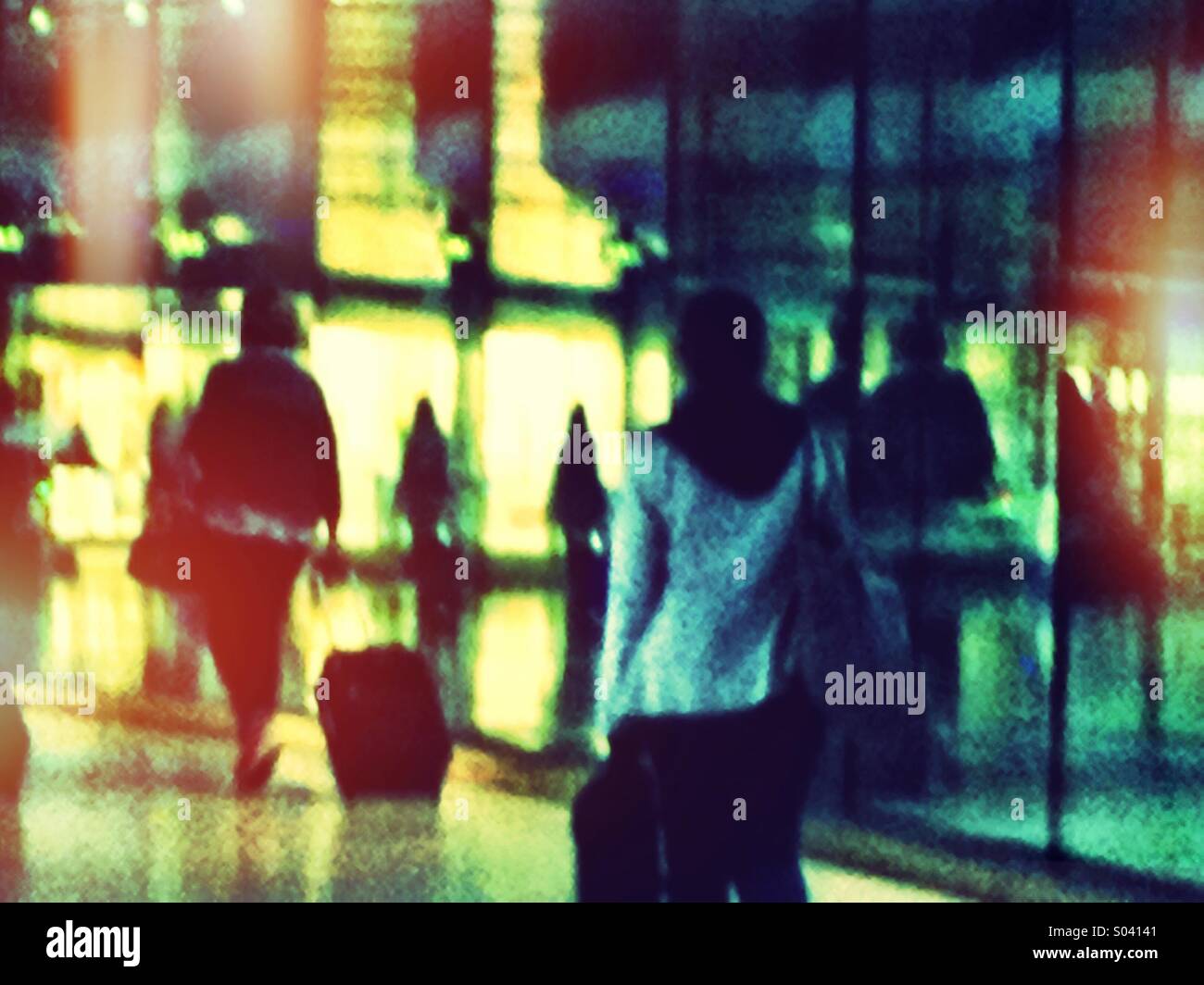 Women travelling at airport - Smartphone Captured Stock Image