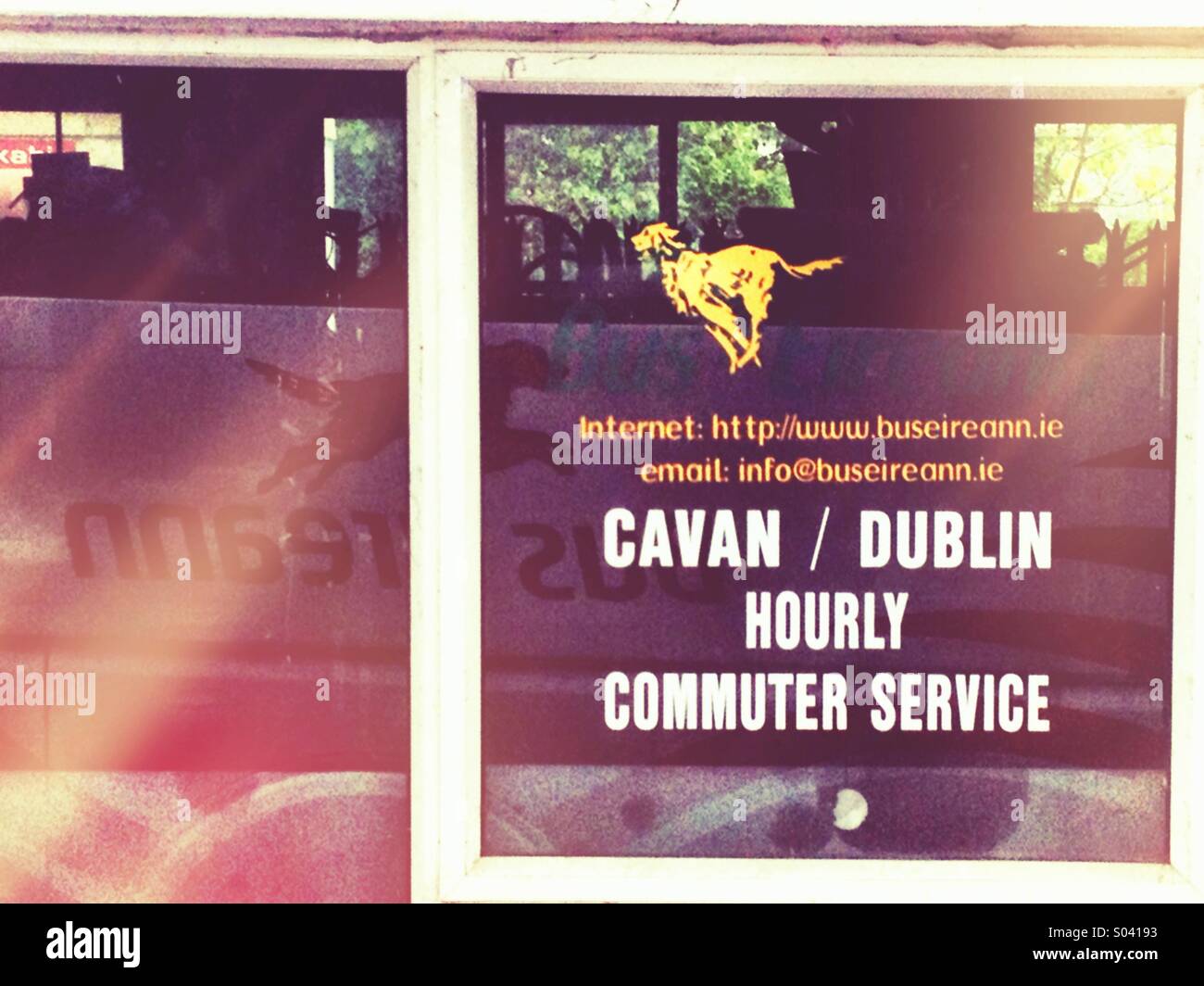 Bus Eireann bus station at Cavan Ireland - Smartphone Captured Stock Image