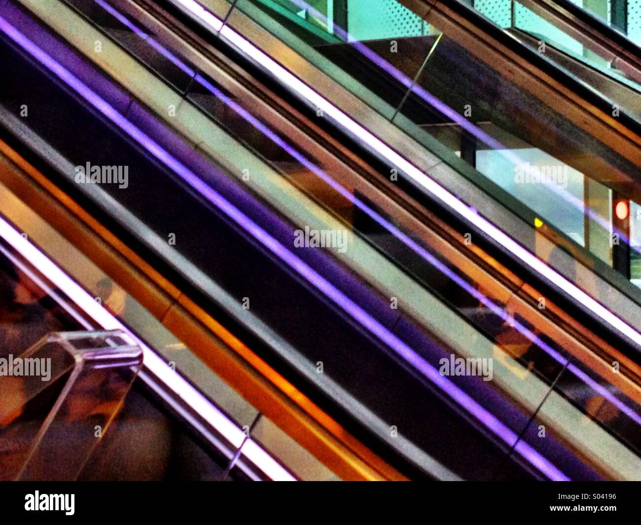 Escalator Dublin airport - Smartphone Captured Stock Image