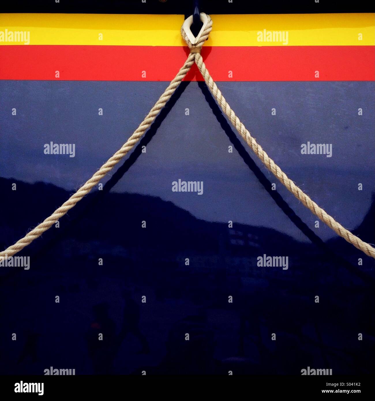 Lifeboat Ropes Ropes on side of RNLI lifeboat Stock Photo - Alamy