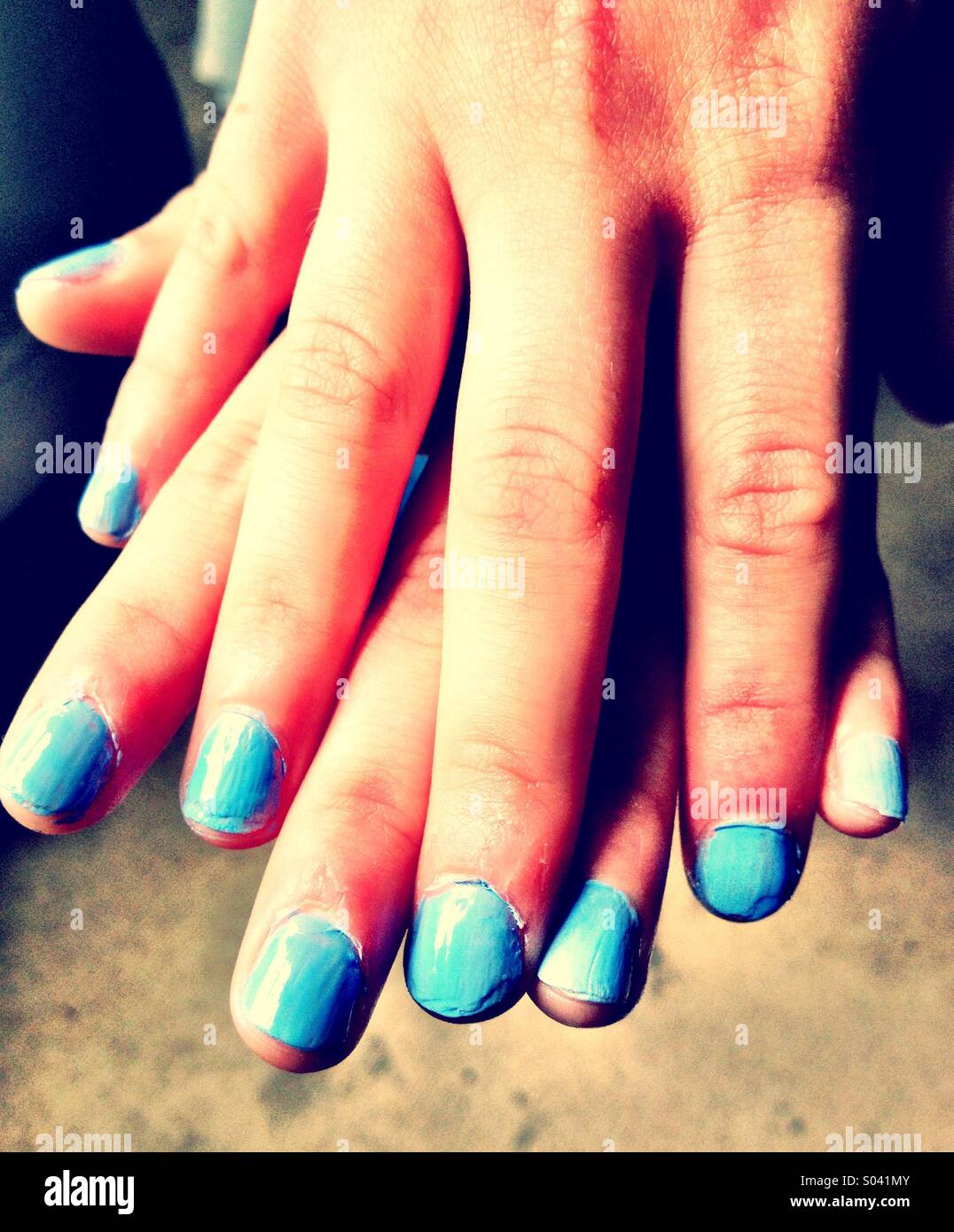 Paints fingernails - Smartphone Captured Stock Image