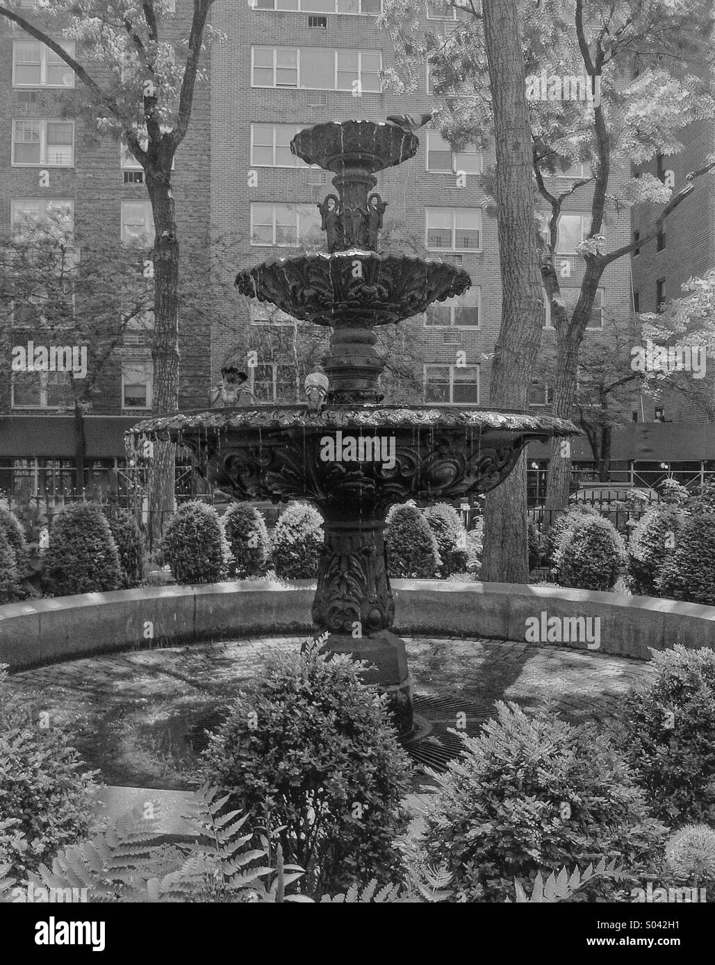 NYC fountain Stock Photo