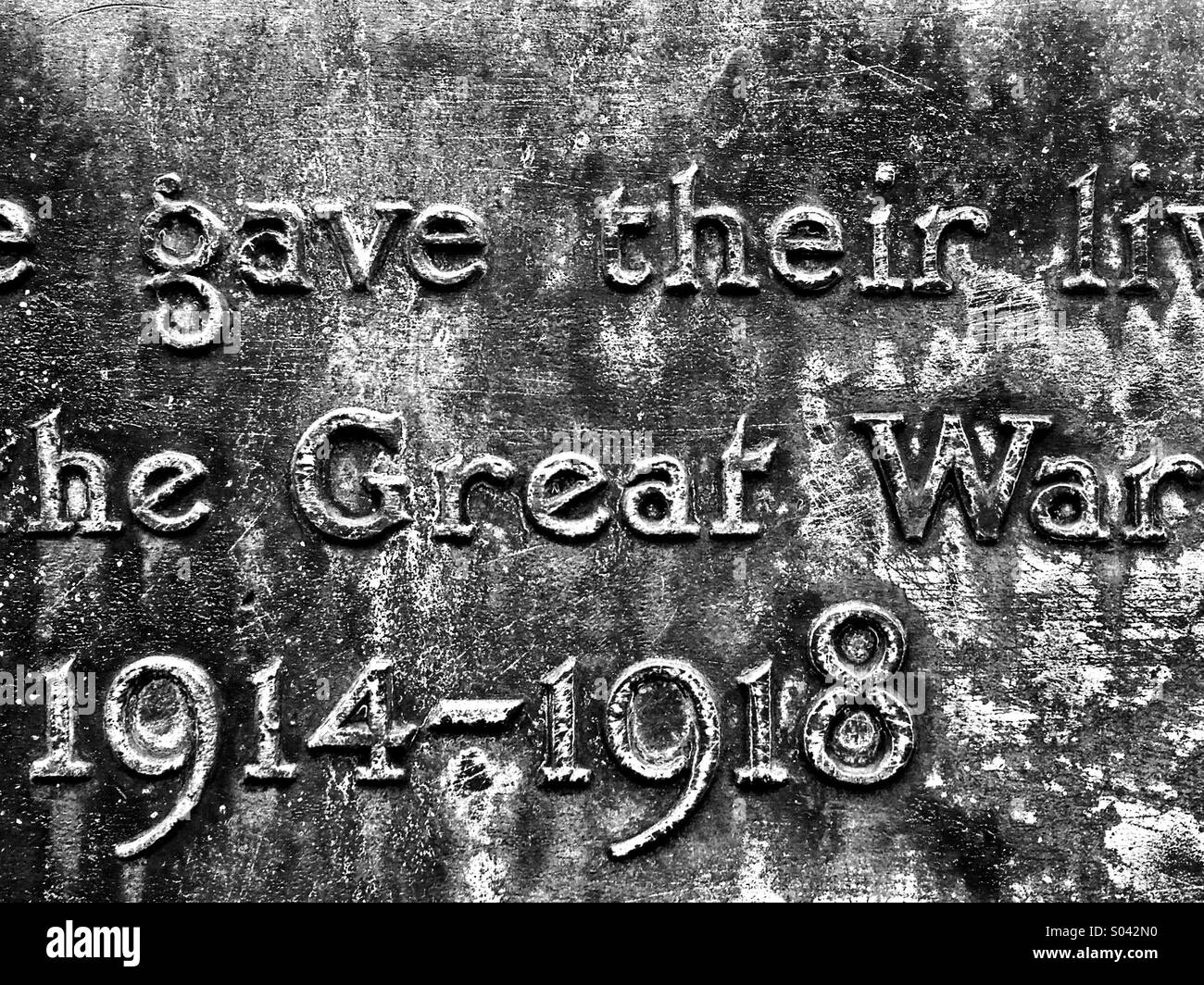Memorial to those killed in World War One - Smartphone Captured Stock Image