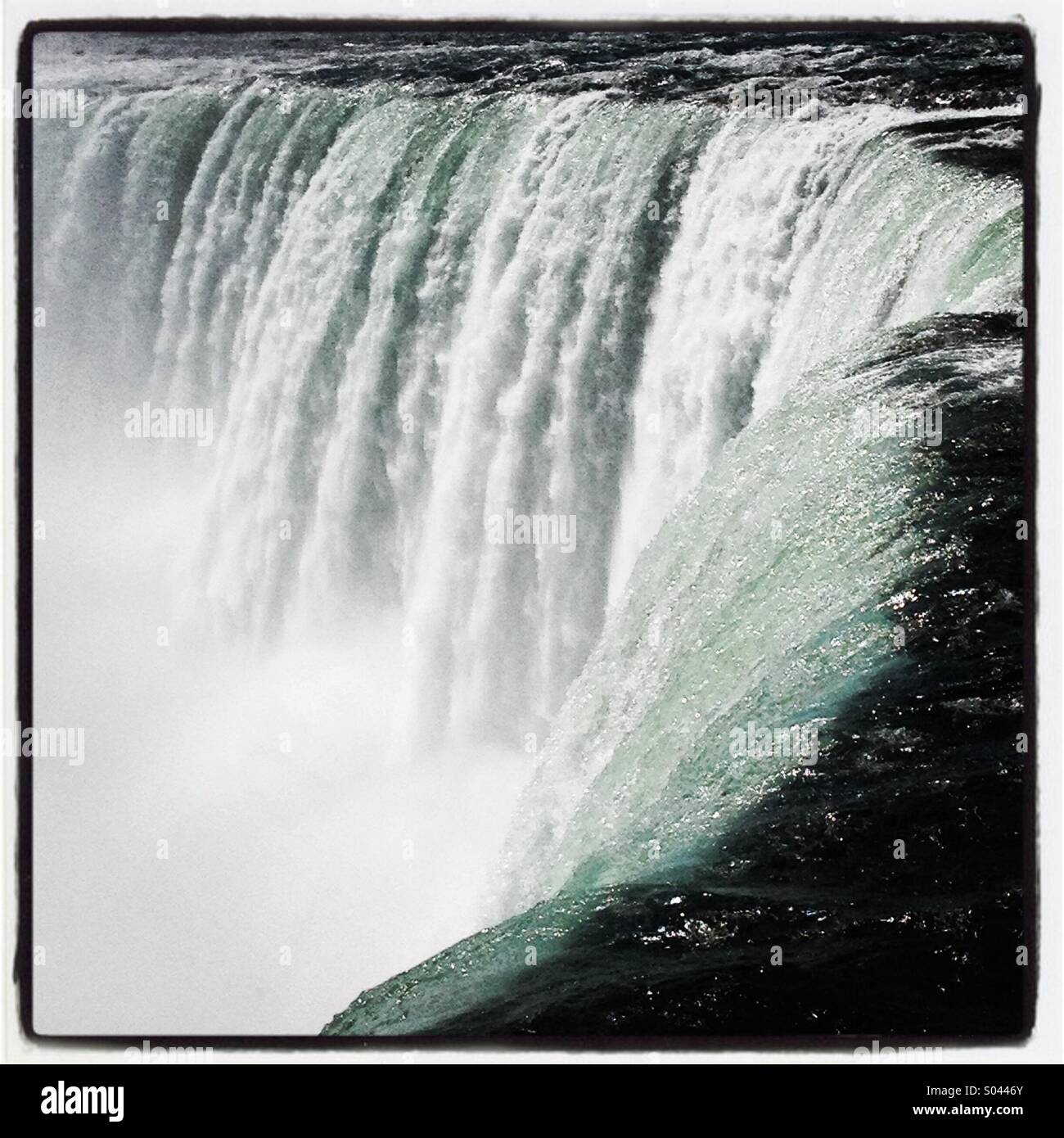 Framed photo of Niagara Falls in Canada Stock Photo