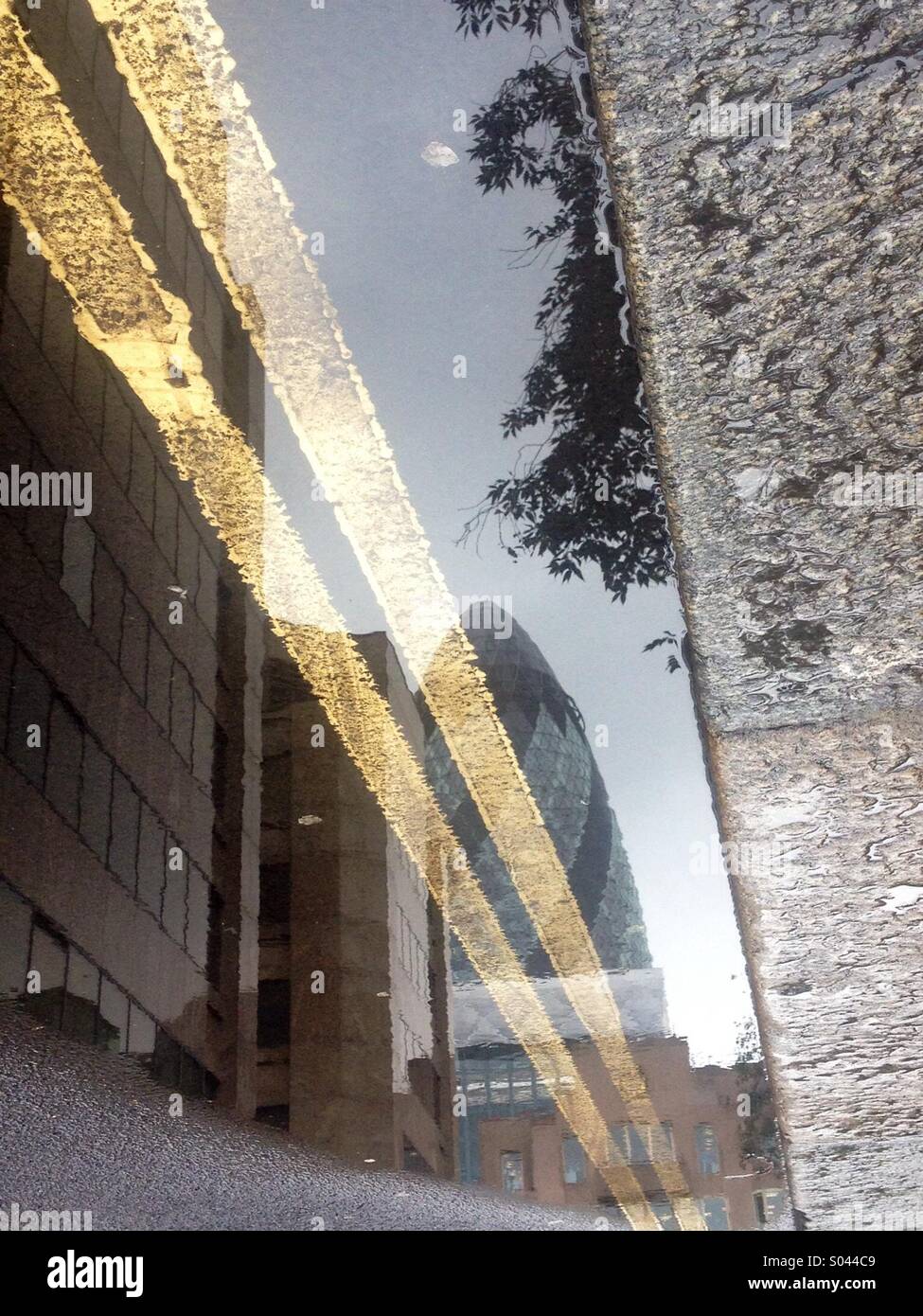 Gherkin reflection - Smartphone Captured Stock Image