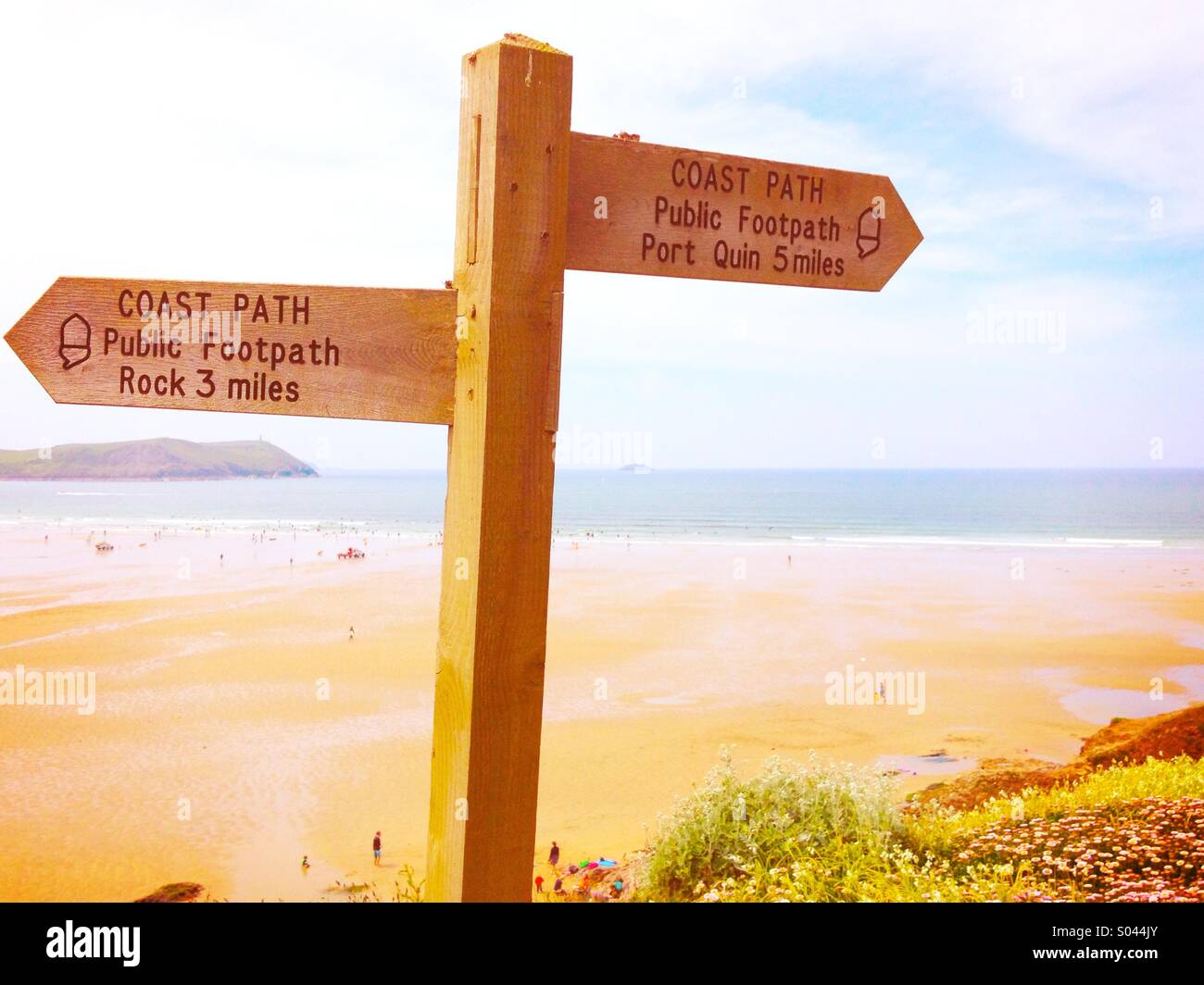 Public footpath sign - Smartphone Captured Stock Image