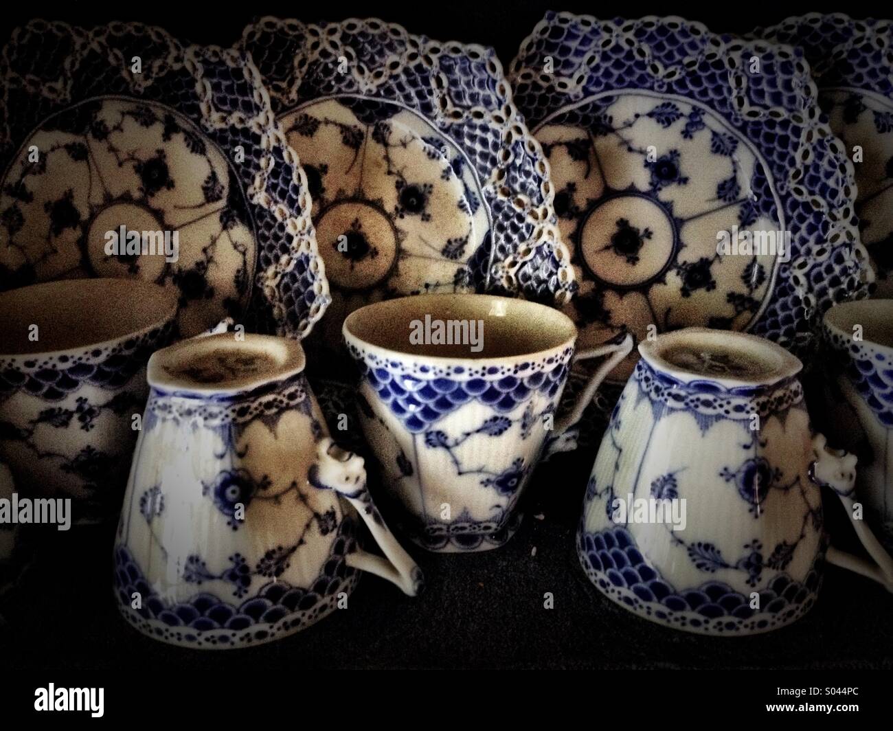 Old china tea service Stock Photo - Alamy
