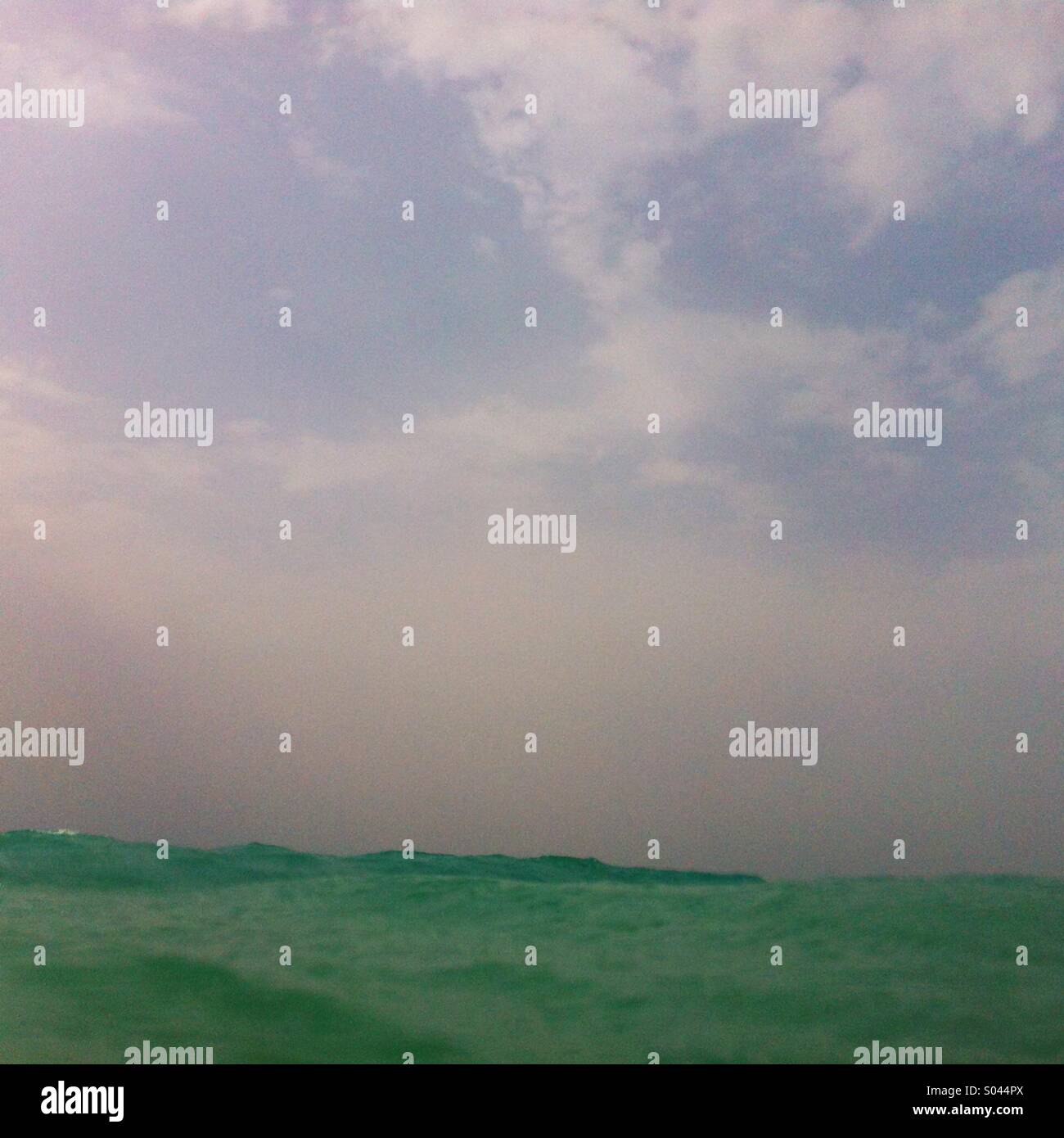 The open ocean and clouds - Smartphone Captured Stock Image