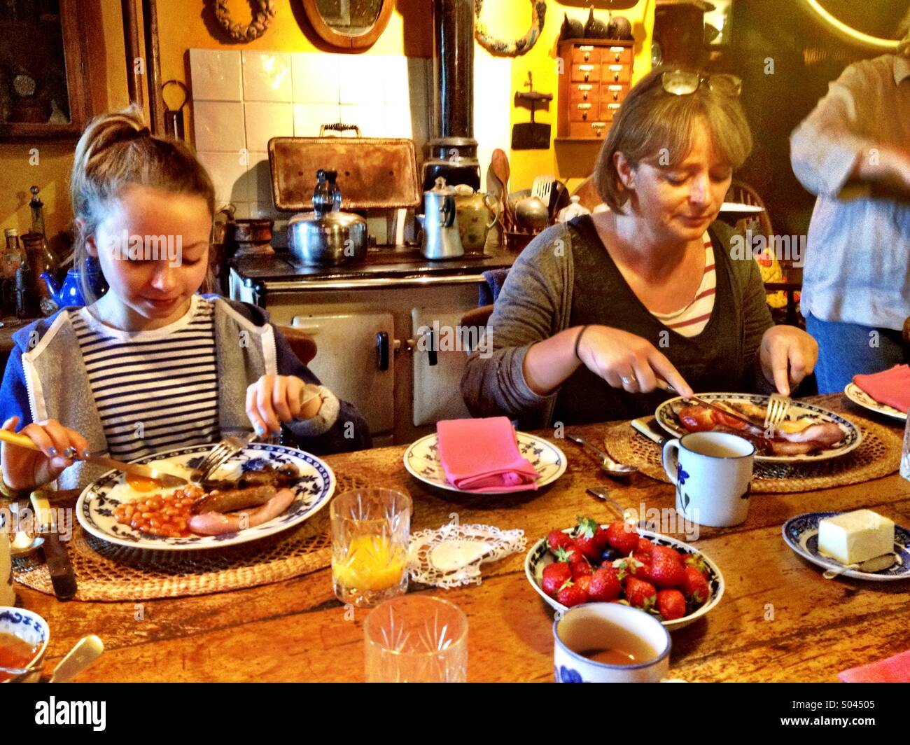 Morning fry up in the Cornmill - Smartphone Captured Stock Image