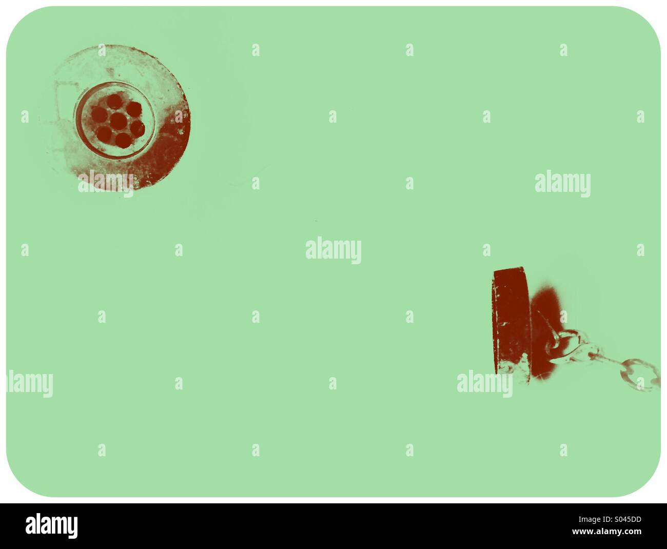 Plug and plughole - Smartphone Captured Stock Image