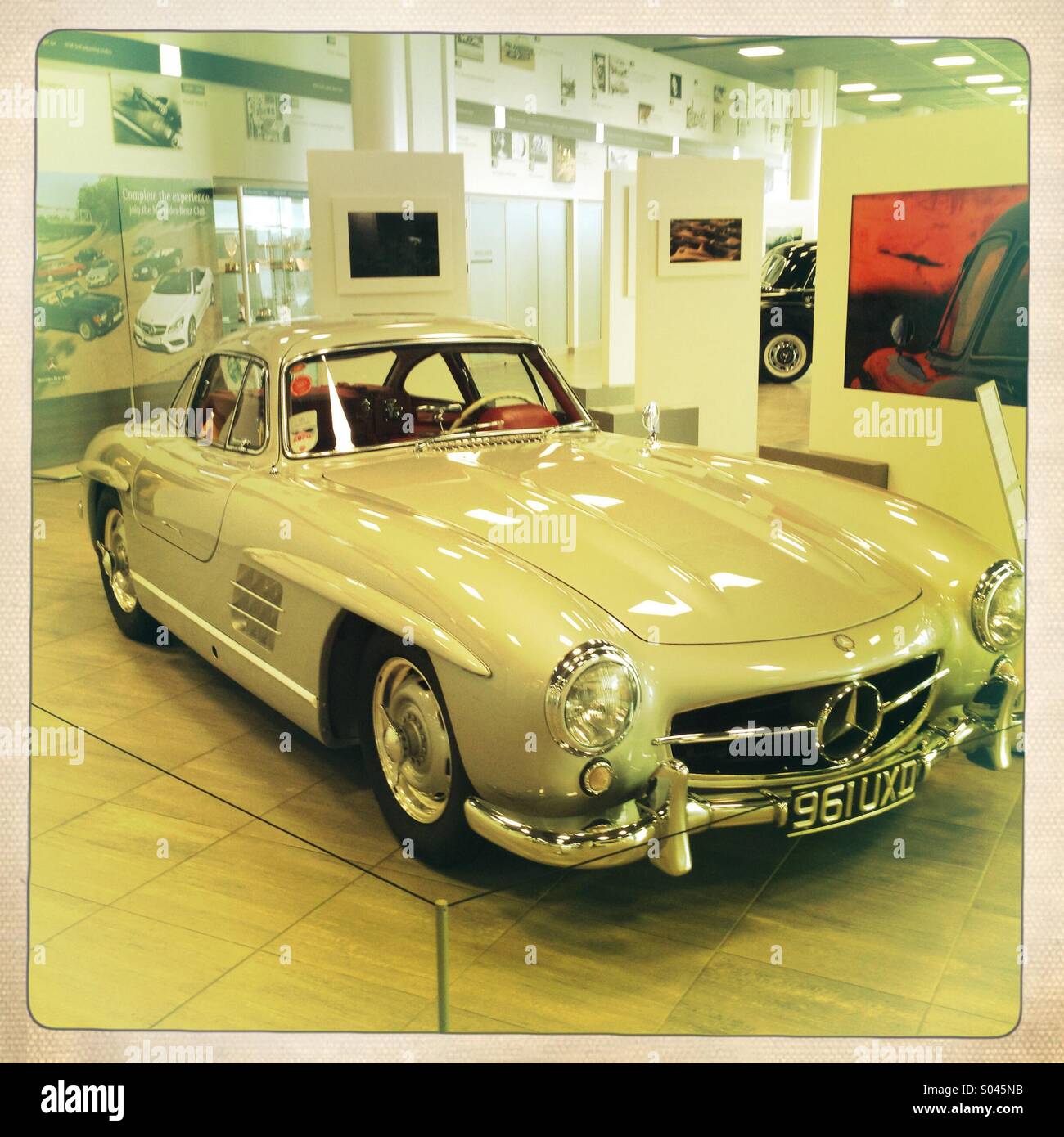 Mercedes Benz 300 SL Gull Wing classic car - Smartphone Captured Stock Image