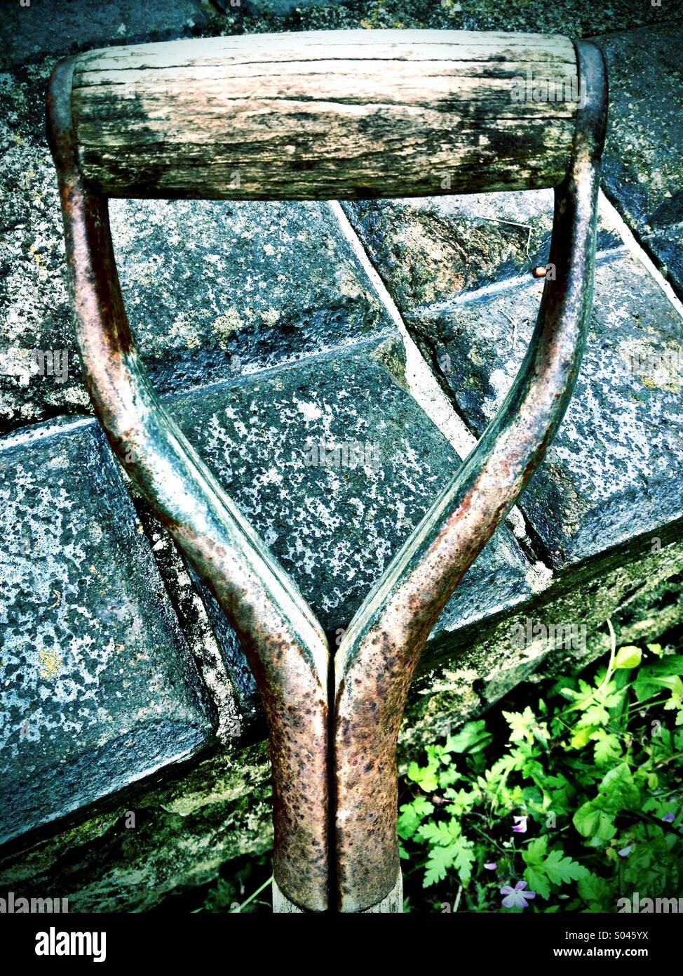 The spade handle - Smartphone Captured Stock Image