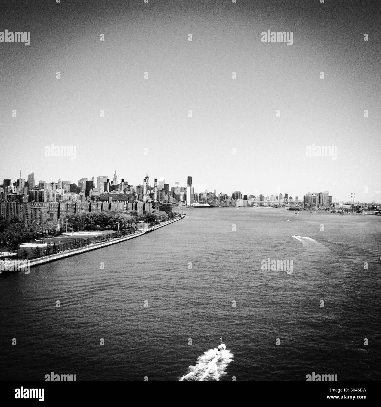 View of the east side of nyc - Smartphone Captured Stock Image