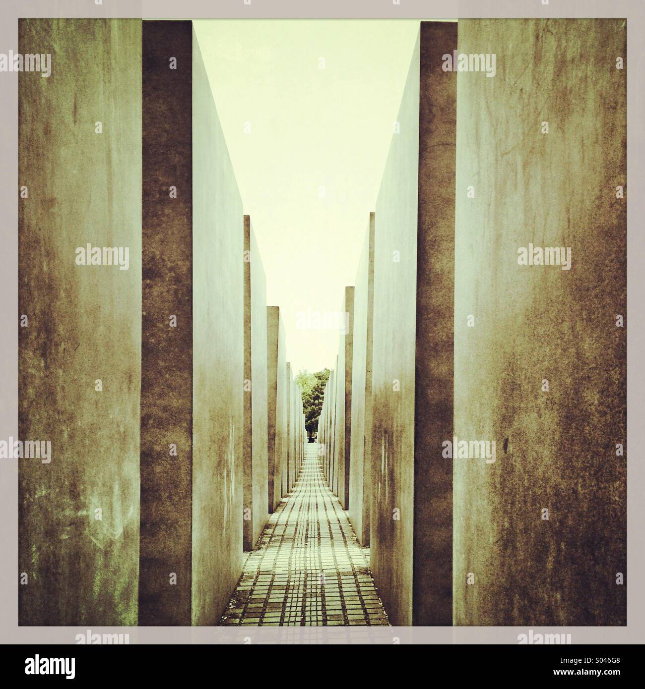 The Holocaust Memorial in Berlin, Germany. - Smartphone Captured Stock Image