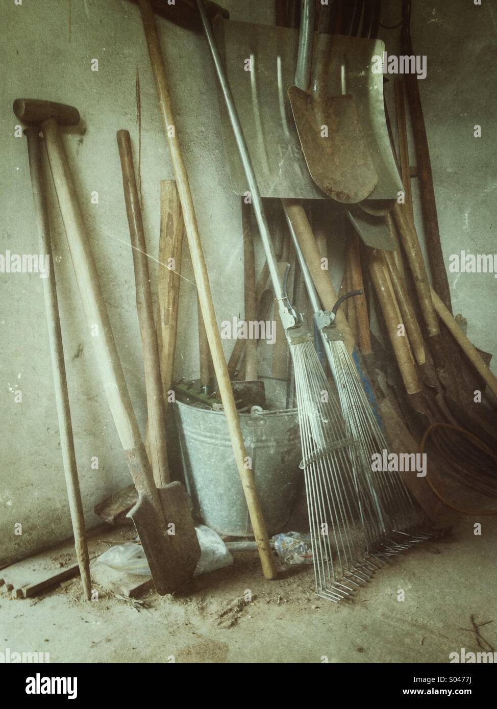 Old garden tools Stock Photo Alamy