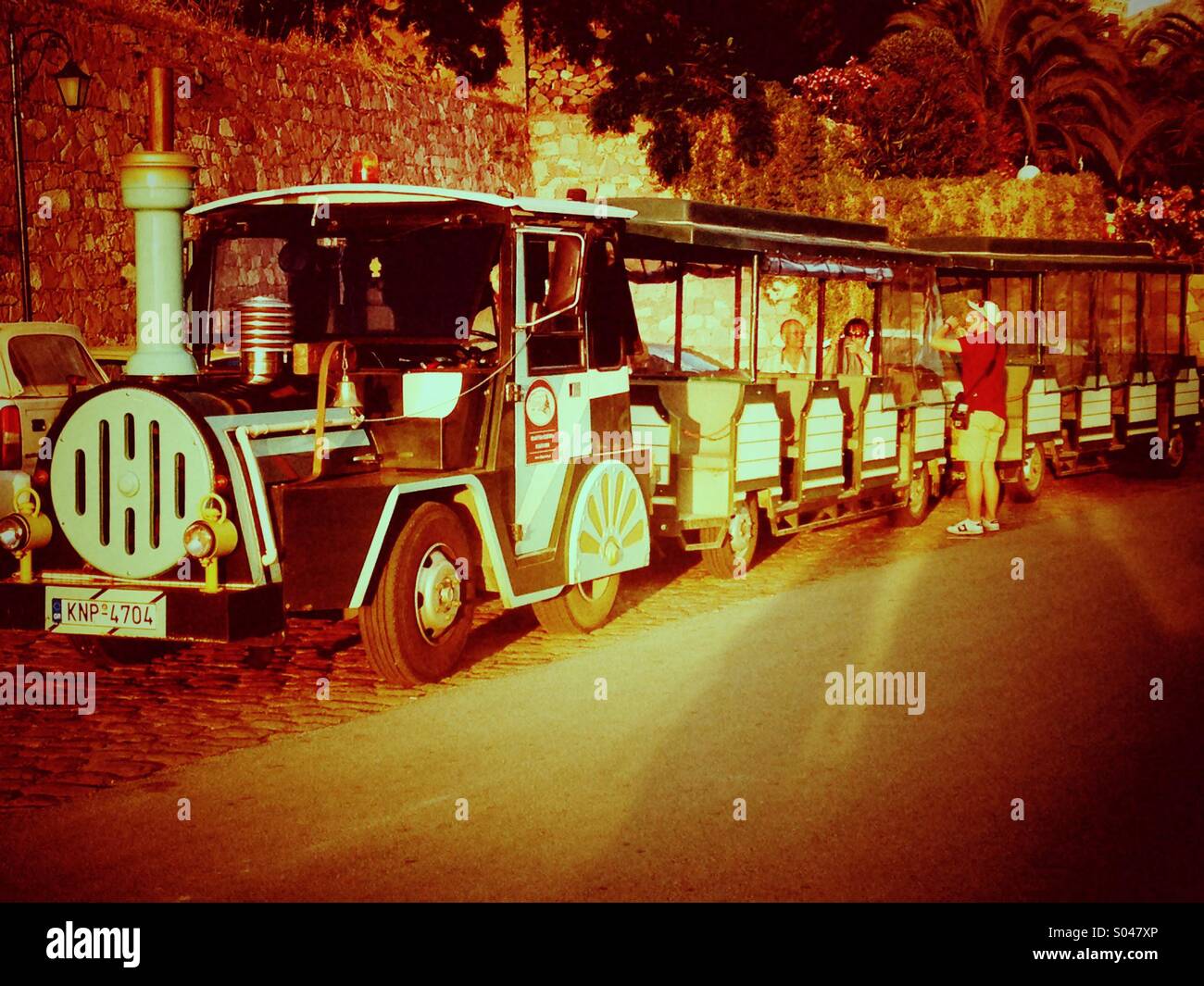 Torist train for sightseeing - Smartphone Captured Stock Image