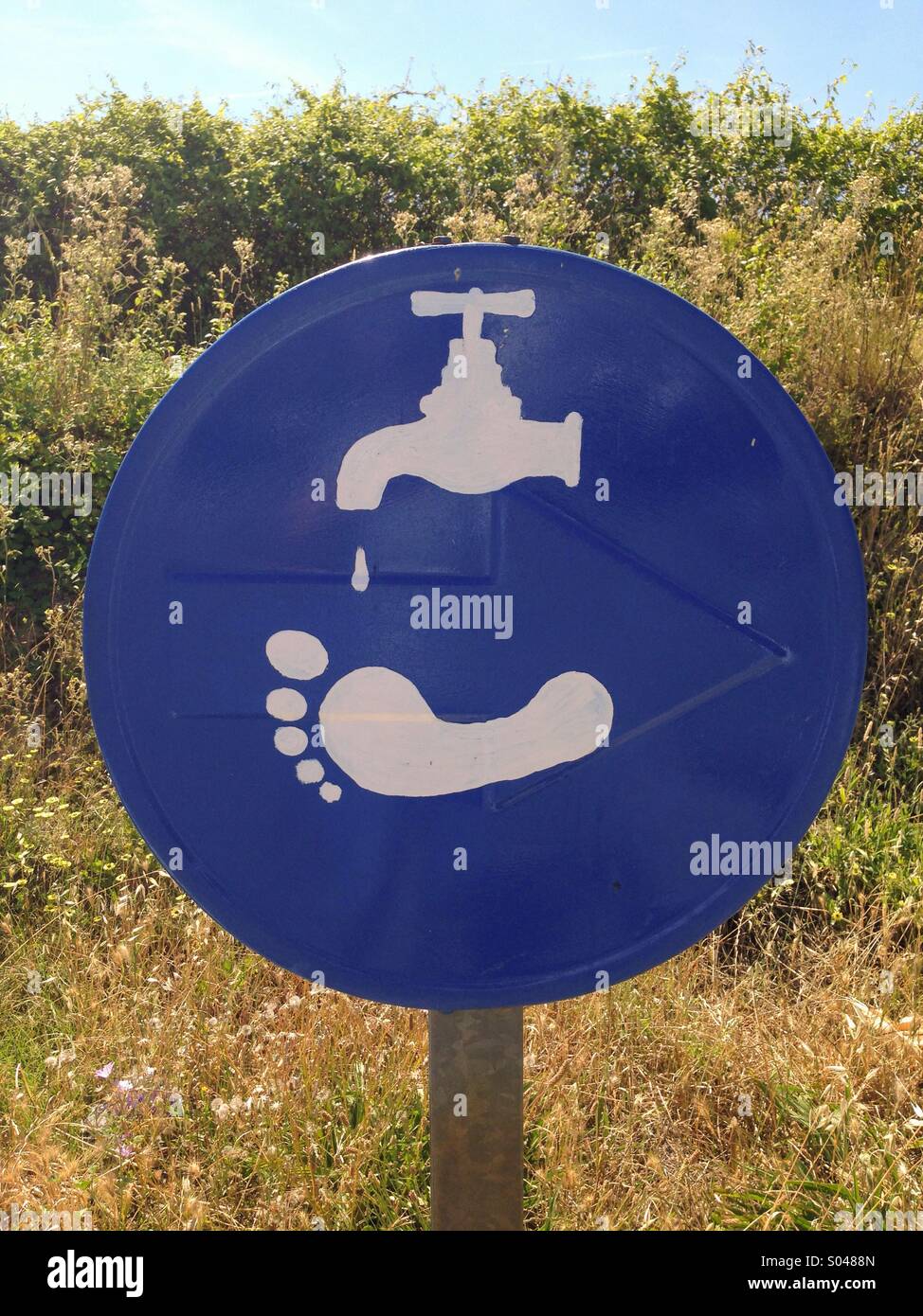 Wash your feet! - Smartphone Captured Stock Image