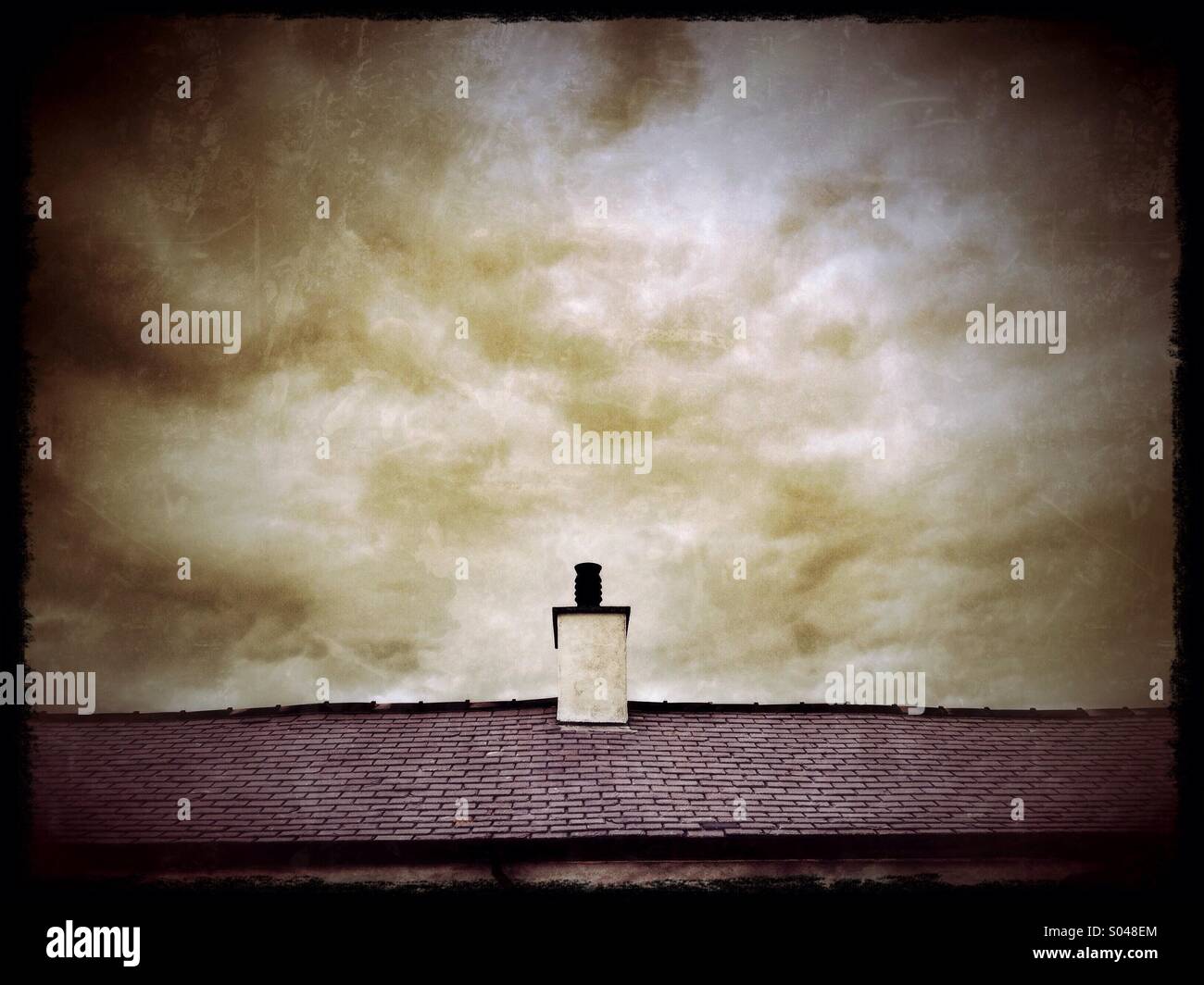 Chimney pot - Smartphone Captured Stock Image