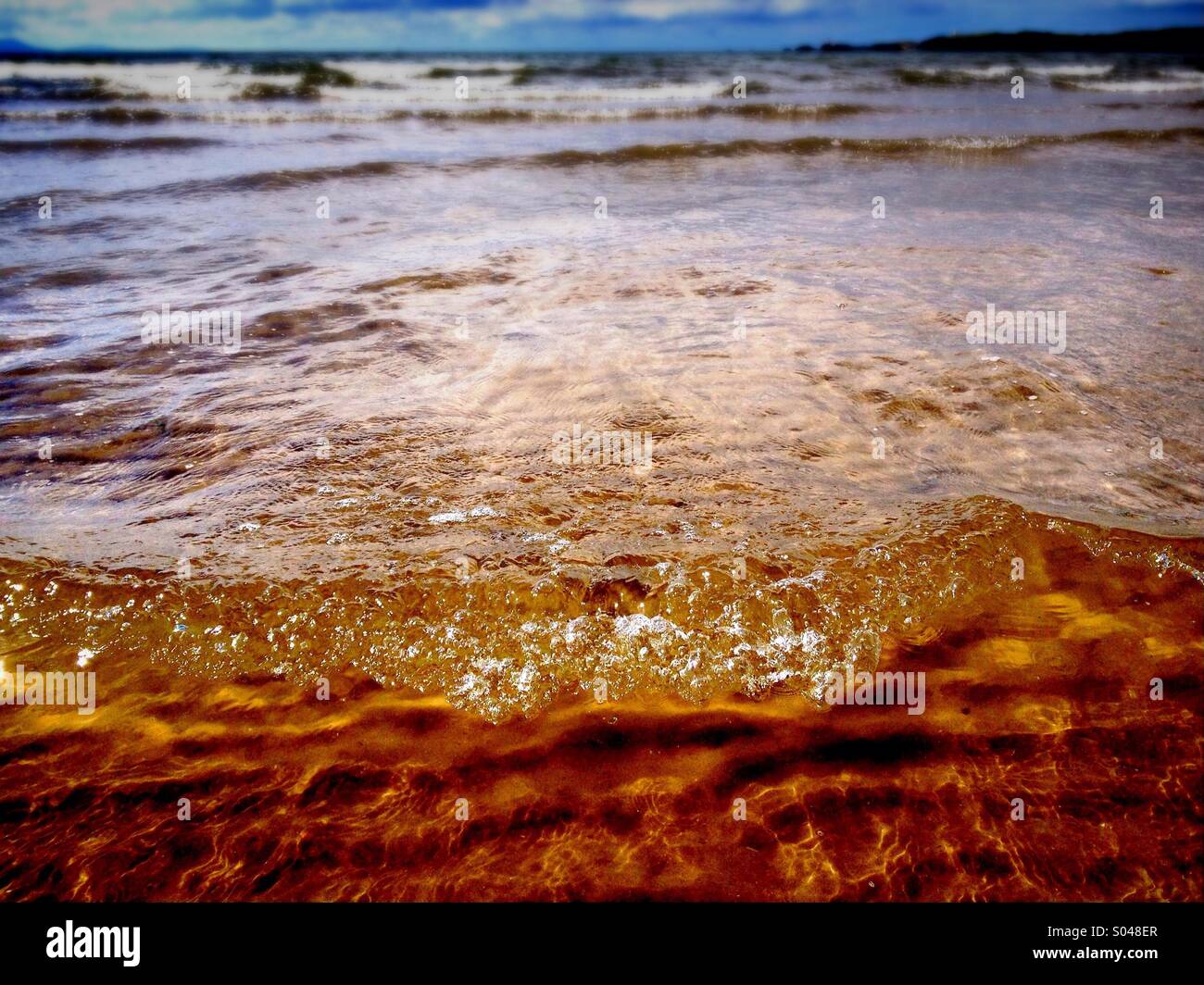 Wave breaking on shore - Smartphone Captured Stock Image
