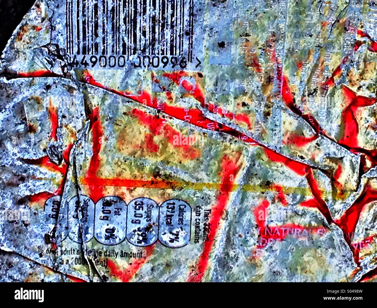 Crushed drink can - Smartphone Captured Stock Image