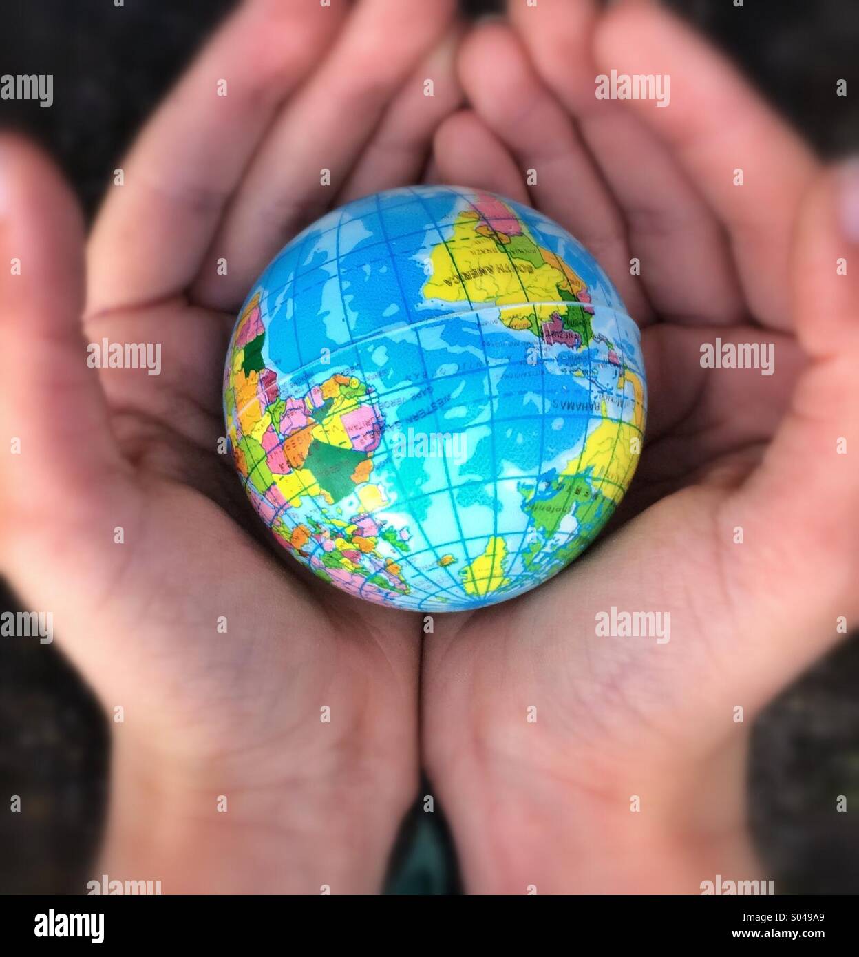 The Whole World In Our Hands Stock Photo Alamy
