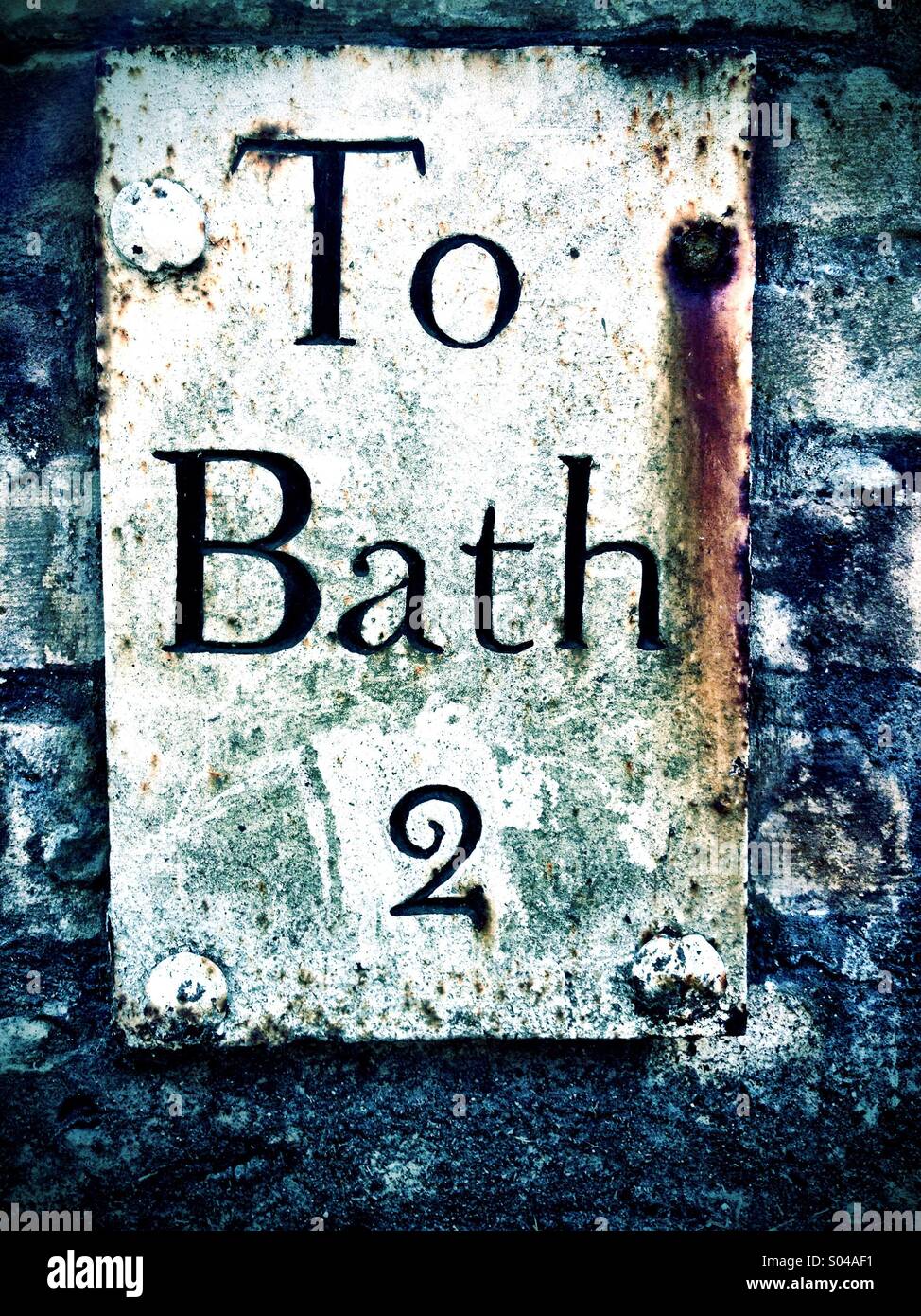 Old road sign - Smartphone Captured Stock Image