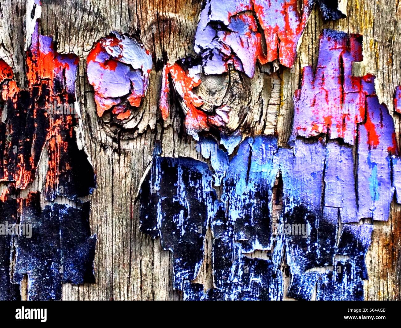 Peeling graffiti on wooden fence Stock Photo Alamy