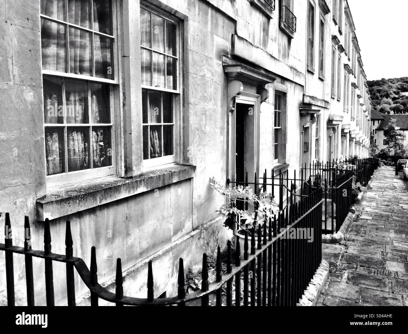Georgian architecture in Bath Somerset - Smartphone Captured Stock Image