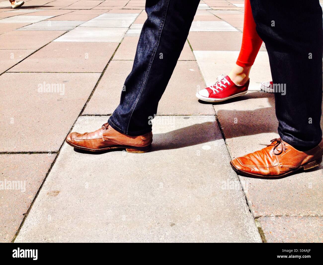 Lady in Red - Smartphone Captured Stock Image