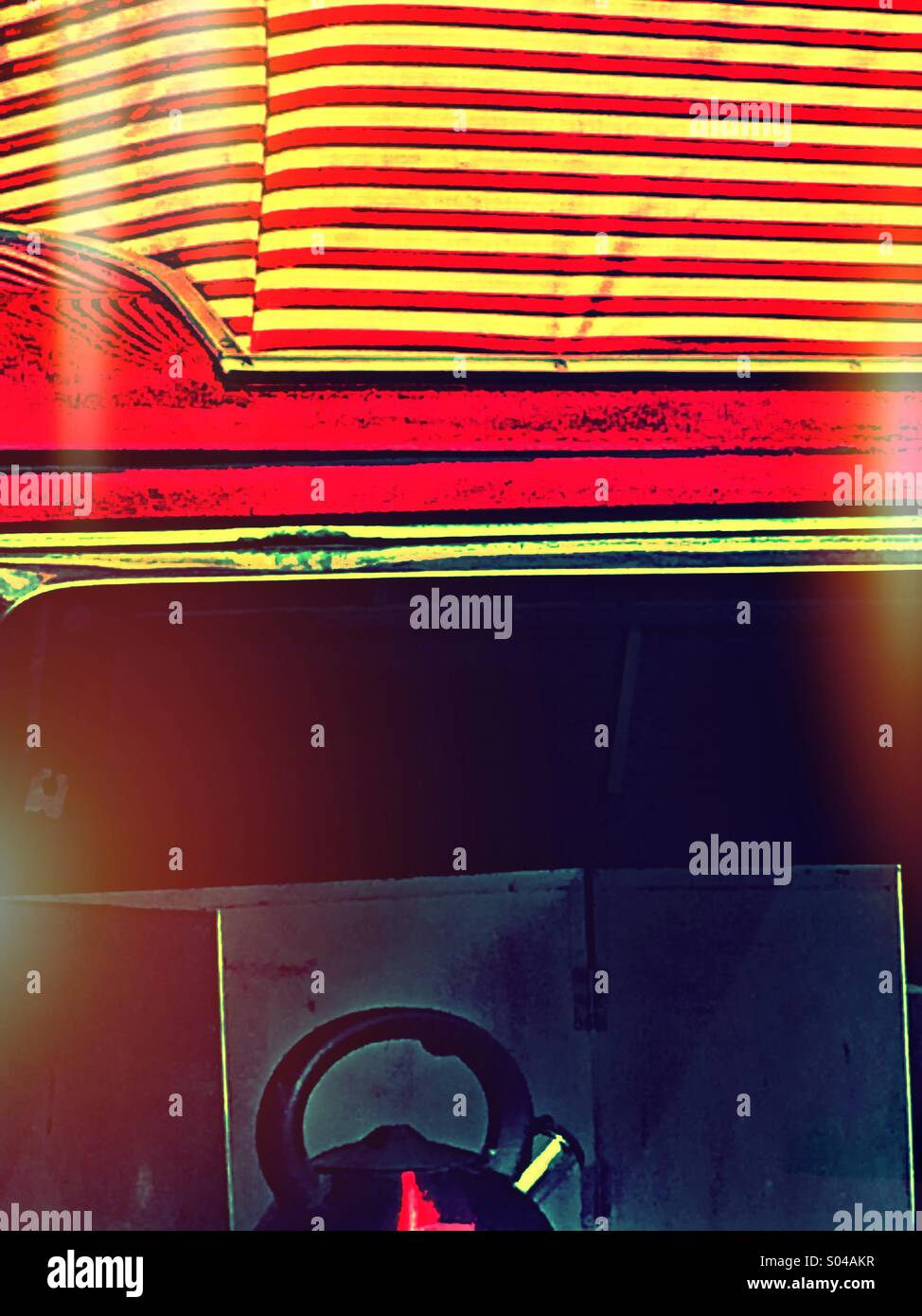 Retro camper van - Smartphone Captured Stock Image