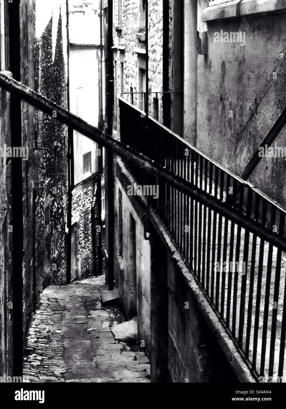 Alley railings - Smartphone Captured Stock Image