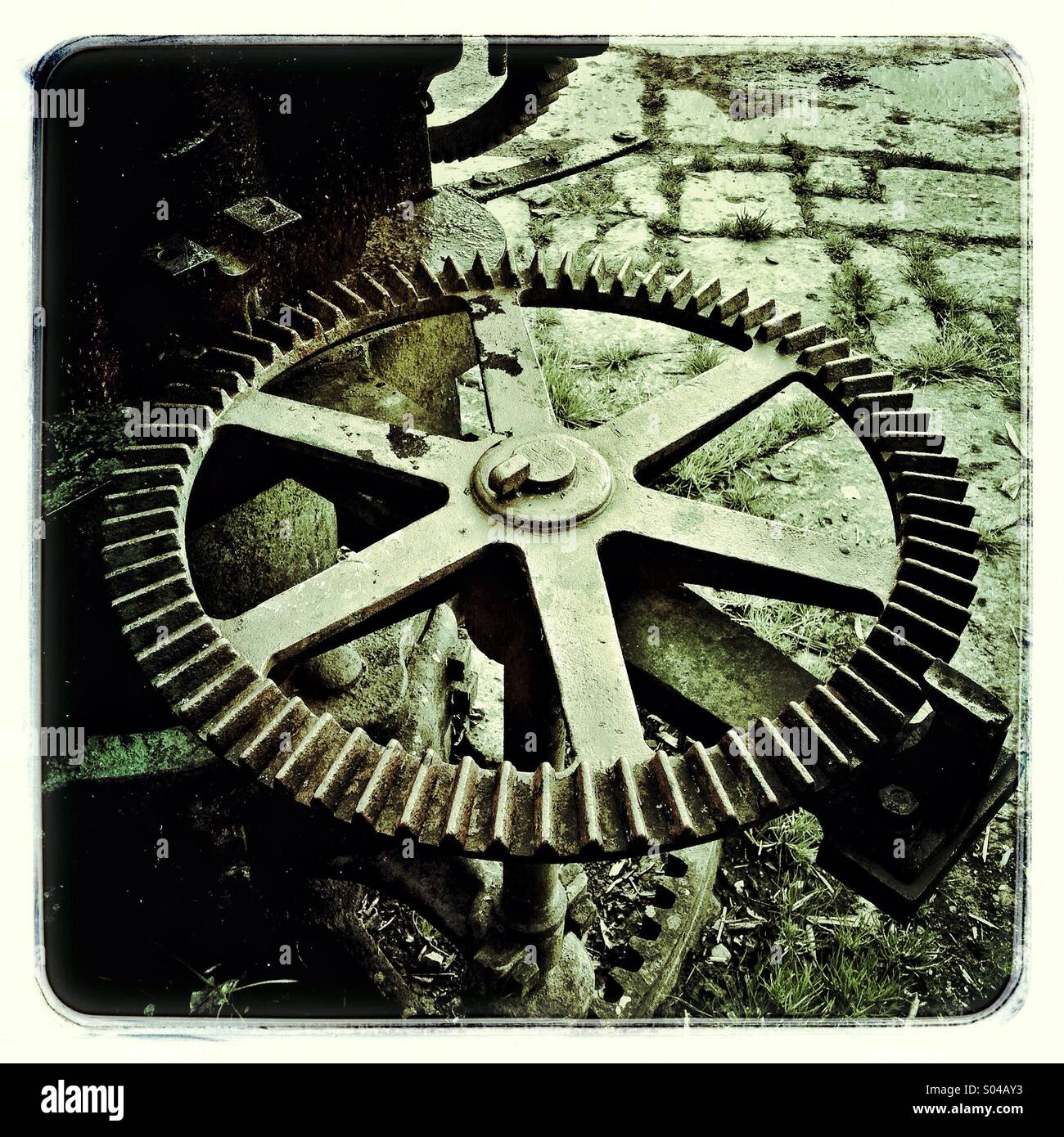 Vintage gear wheel - Smartphone Captured Stock Image