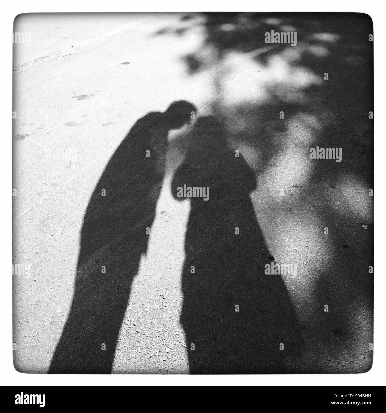 Shadows of a couple - Smartphone Captured Stock Image