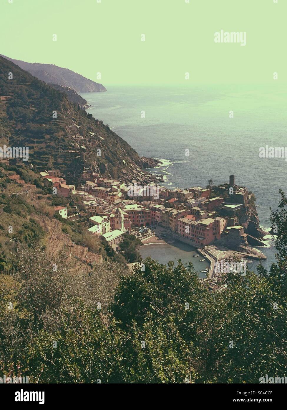 Cinq terre, Italian riviera,Italy - Smartphone Captured Stock Image