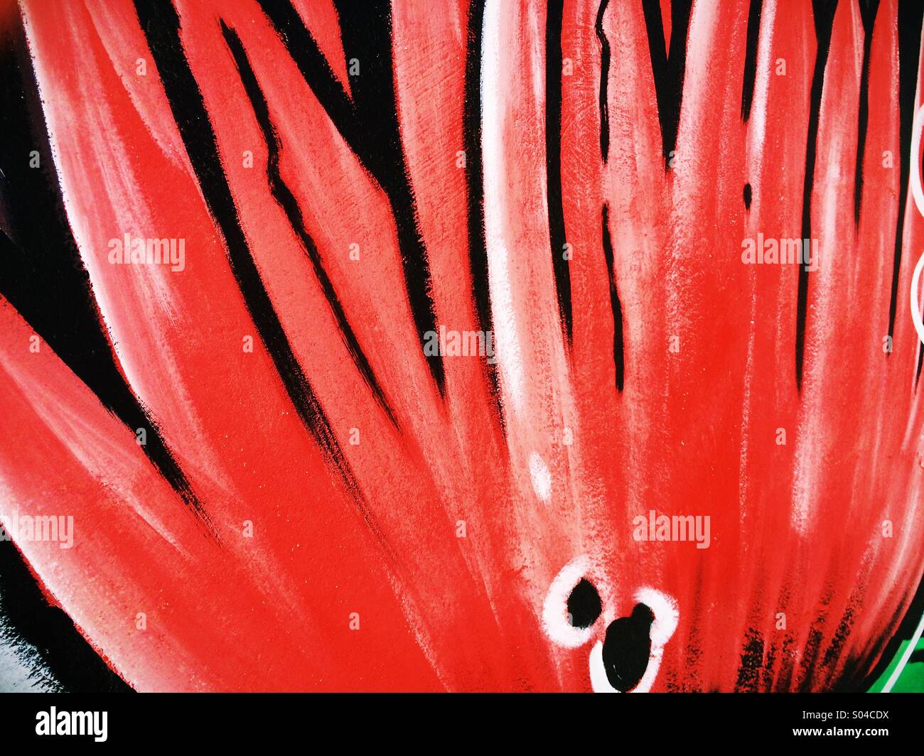 The big red flower, wall art Stock Photo Alamy